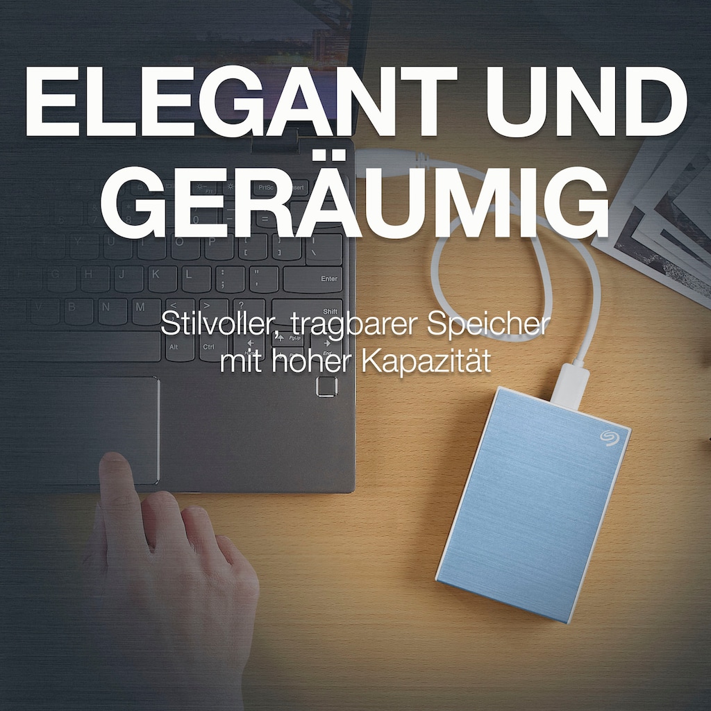 Seagate externe HDD-Festplatte »One Touch Portable Drive 4TB - Light Blue«, 2,5 Zoll, Inklusive 2 Jahre Rescue Data Recovery Services