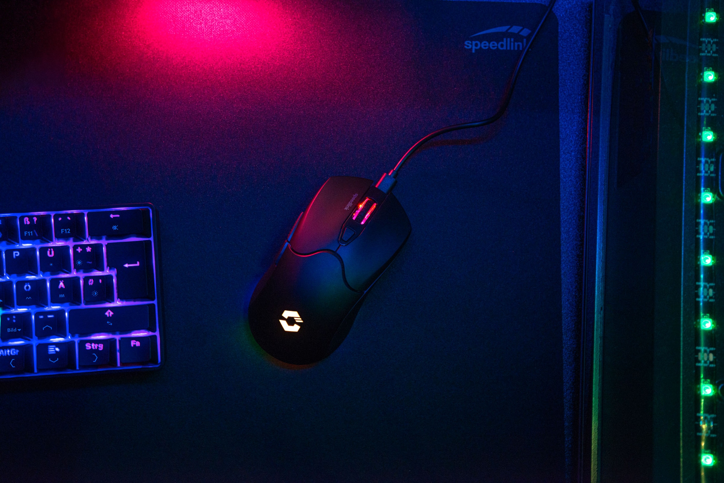 Speedlink Gaming-Maus »VELOX Rechargeable RGB, PC Maus kabellos mit Akku wiederaufladbar«, Funk, 4800dpi, programmierbar, USB Nano Empfänger, RGB LED Beleuchtung