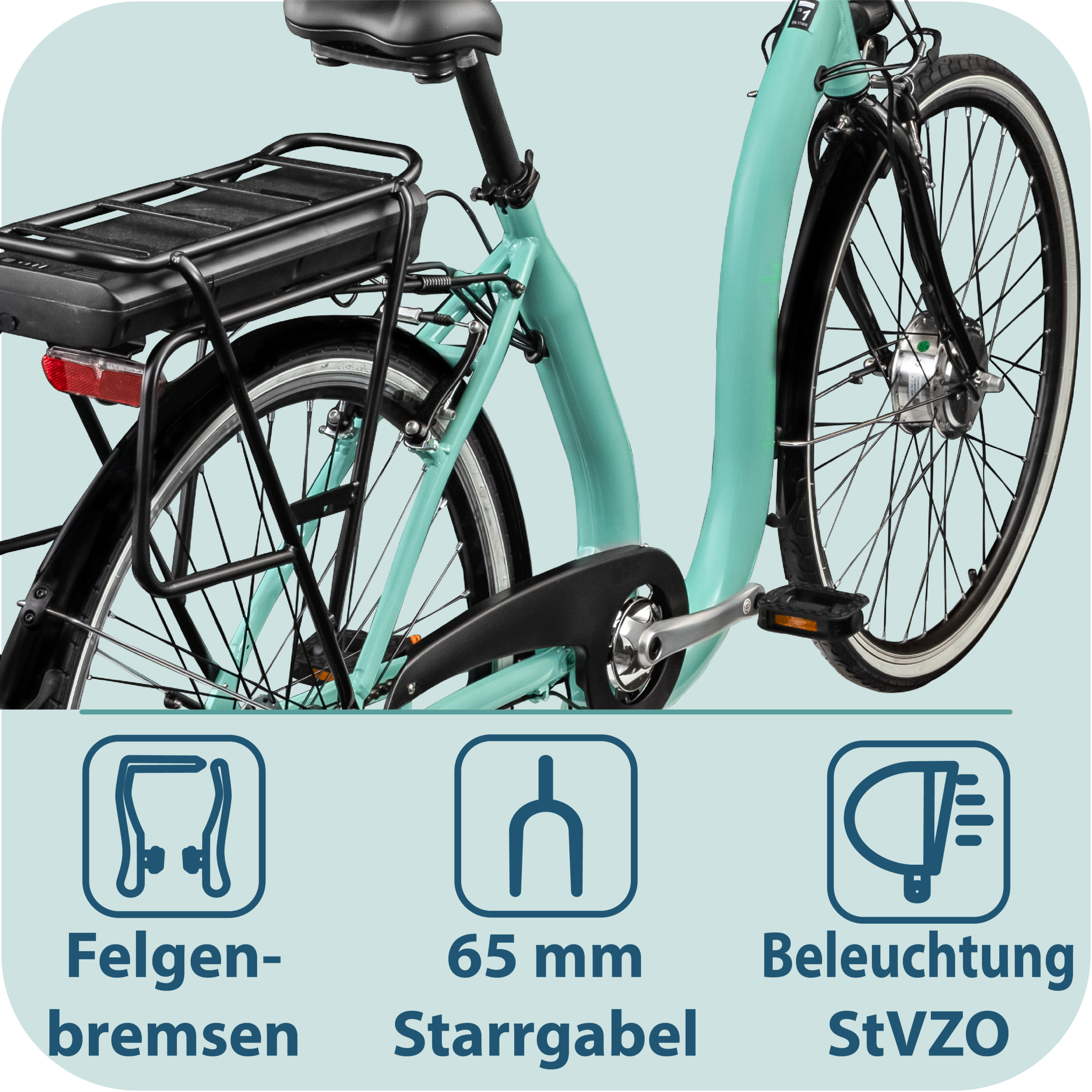 Tretwerk "Linea" 3 Gang Nabenschaltung Frontmotor 250 W tiefer Einstieg