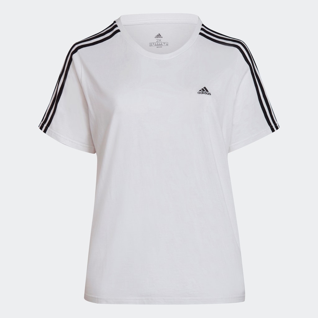 adidas Sportswear T-Shirt »ESSENTIALS SLIM 3-STREIFEN – GROSSE GRÖSSEN«