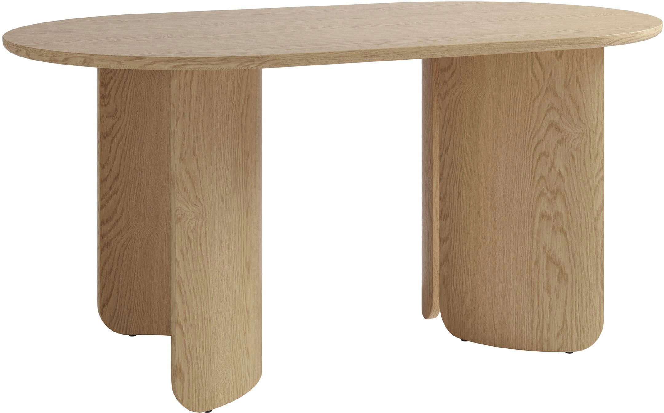 Esstisch, B:160cm H:76cm T:90cmeichefarbig bianco, eichefarbig bianco, eichefarbig bianco, SCHÖNER WOHNEN-KOLLEKTION, Wohnzimmer, Tische, "GRIMSTAD",