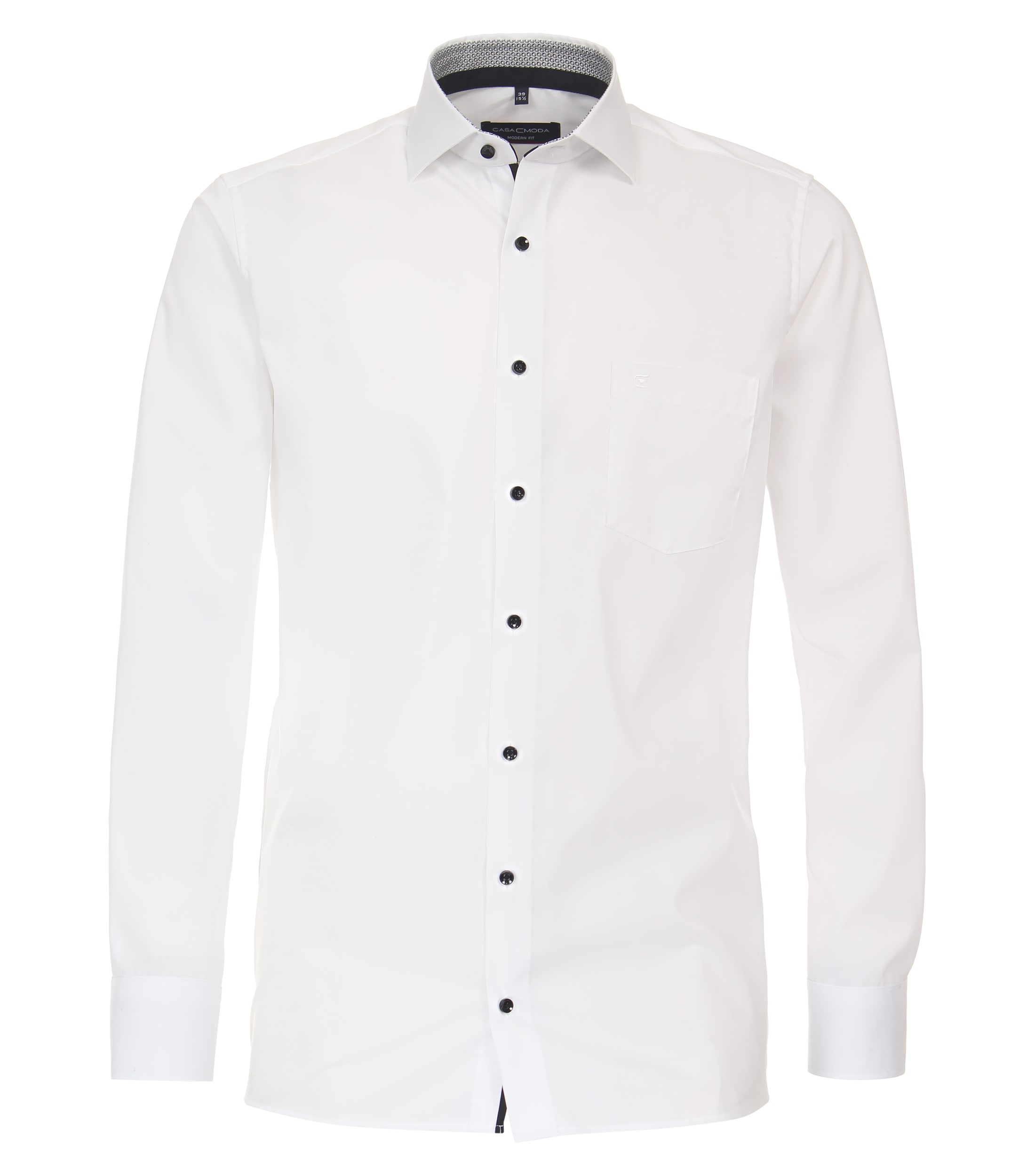 CASAMODA Herren Businesshemd "CASAMODA Businesshemd uni", weiß, Gr. 43, unifarben, 100% Baumwolle, Hemden