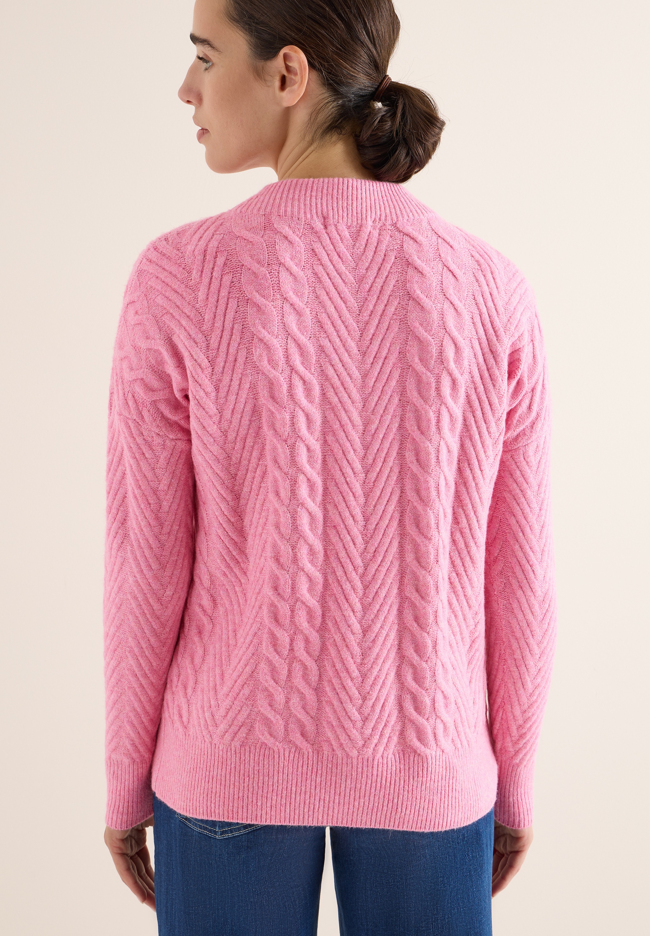 Cecil Strickpullover mit Turtle Neck, Zopfmuster günstig online kaufen