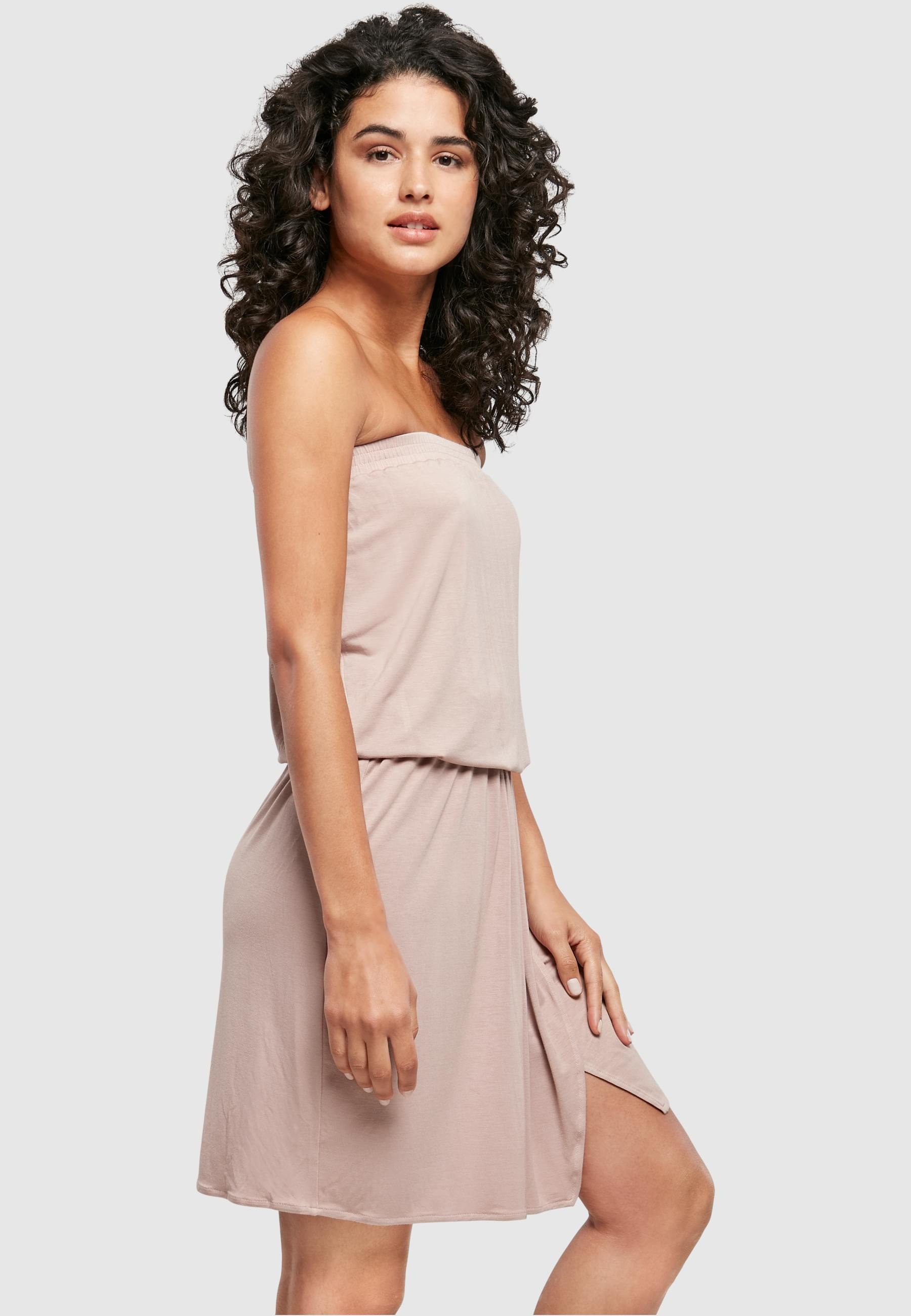 URBAN CLASSICS Shirtkleid »Urban Classics Damen Ladies Viscose Short Bandeau Dress«, (1 tlg.)