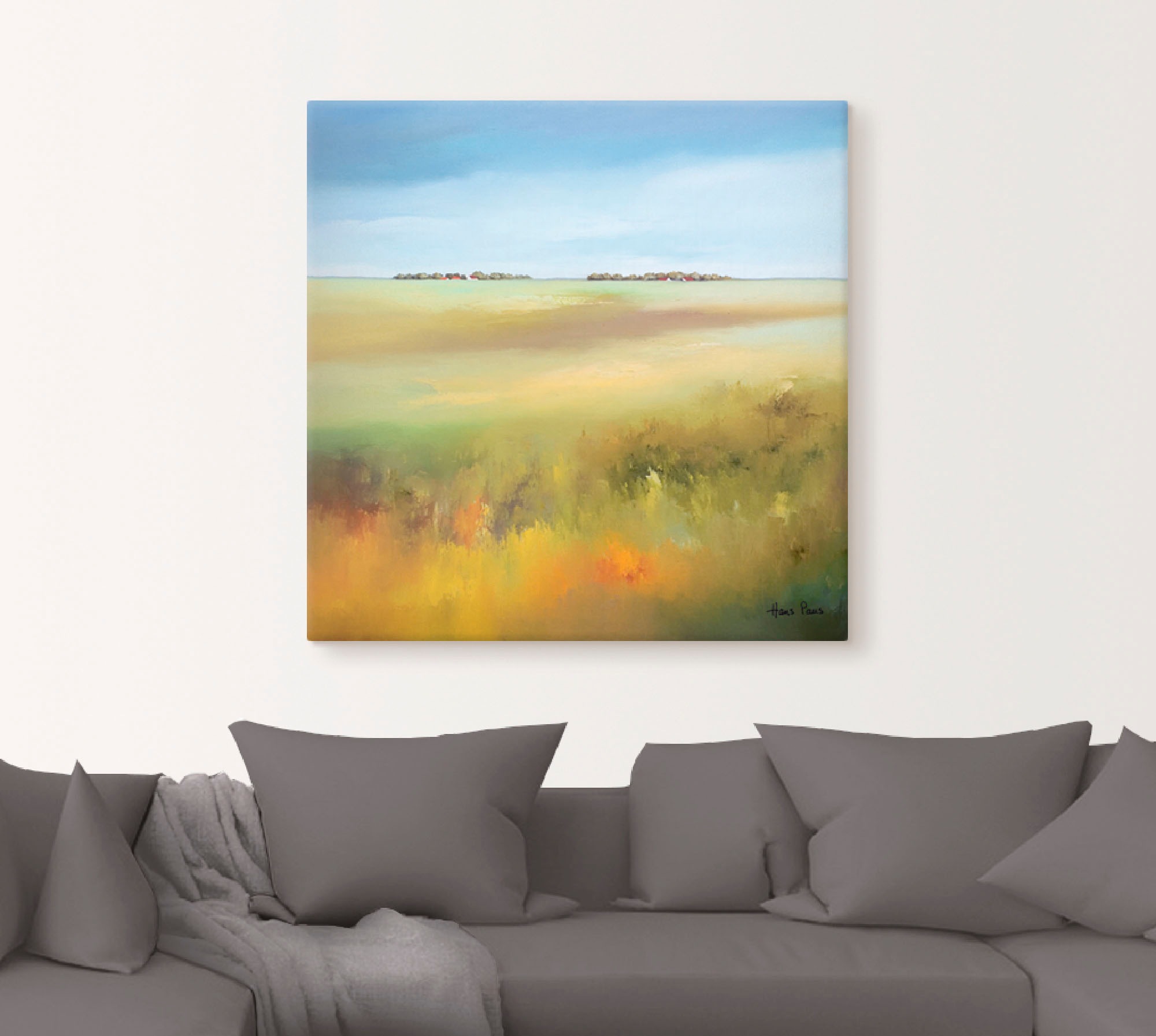 Artland Wandbild "Landschaft I", Felder, (1 St.), als Leinwandbild, Poster günstig online kaufen