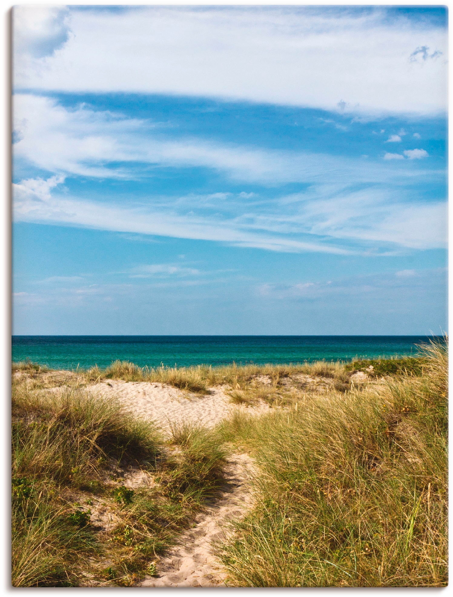 Leinwandbild »In den Dünen Dänemarks I«, Strand, (1 St.), auf Keilrahmen gespannt