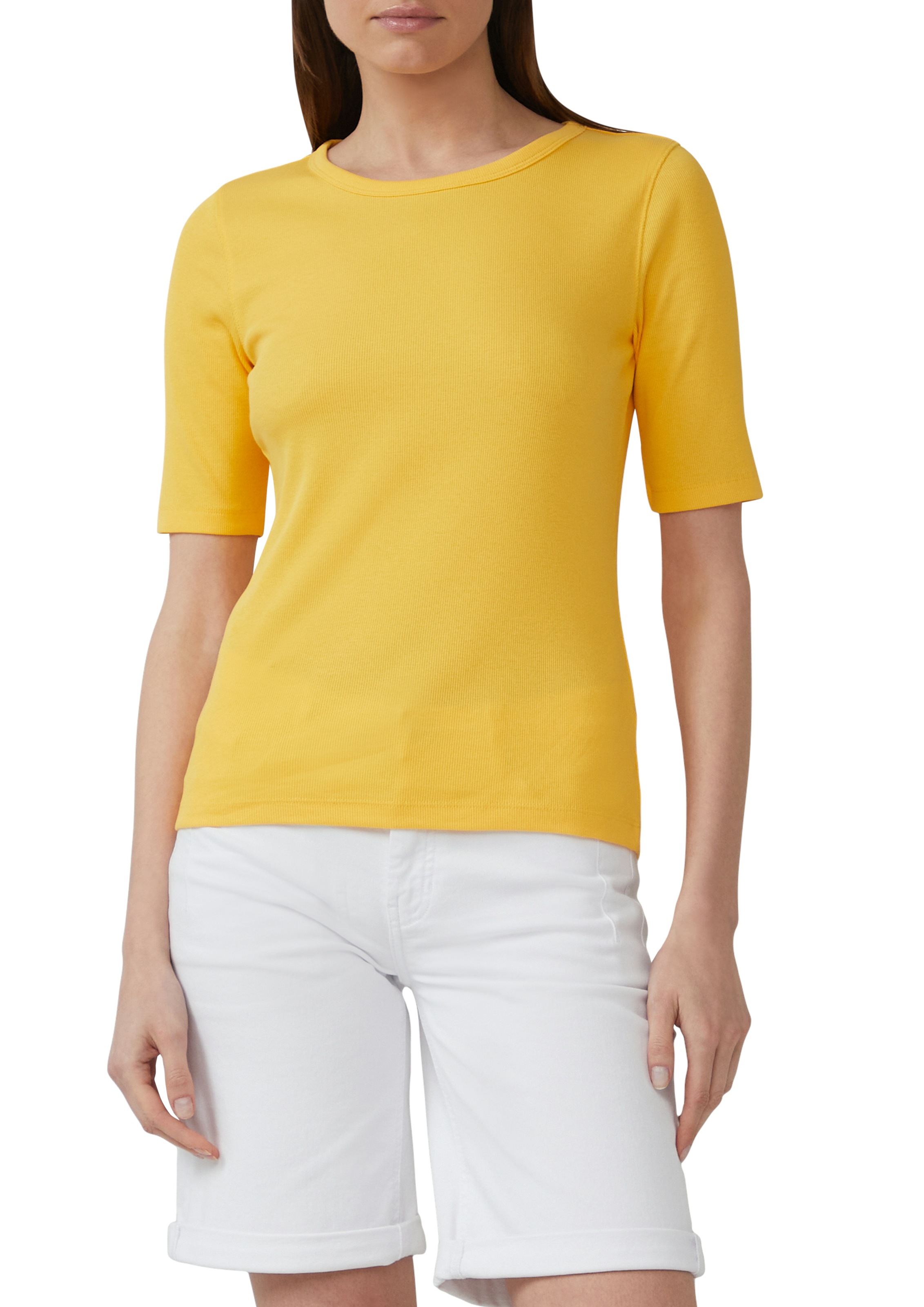 s.Oliver T-Shirt, gerippt und mit Stretch günstig online kaufen