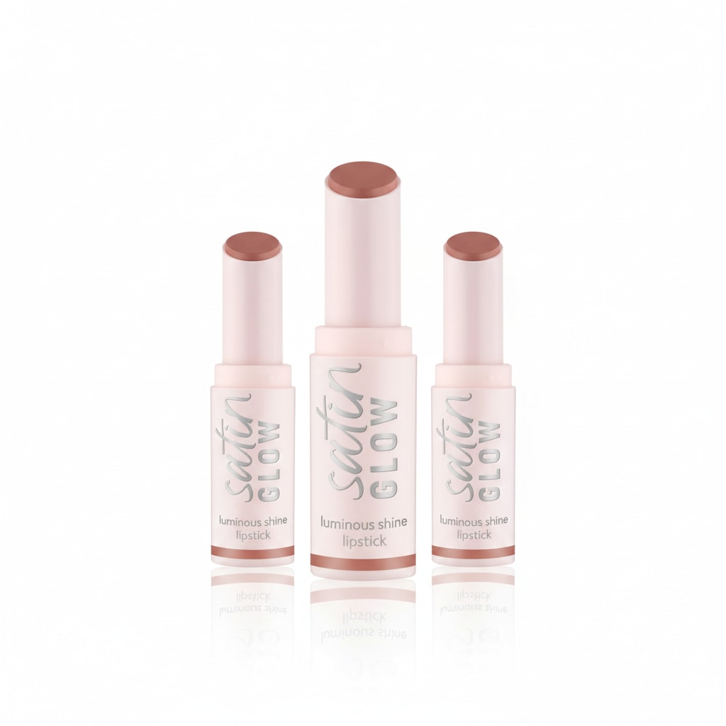 Essence Lippenstift »SATIN GLOW LUMINOUS SHINE LIPSTICK« Satin-Finish, langanhaltend, Farbintensiv, hohe Deckkraft
