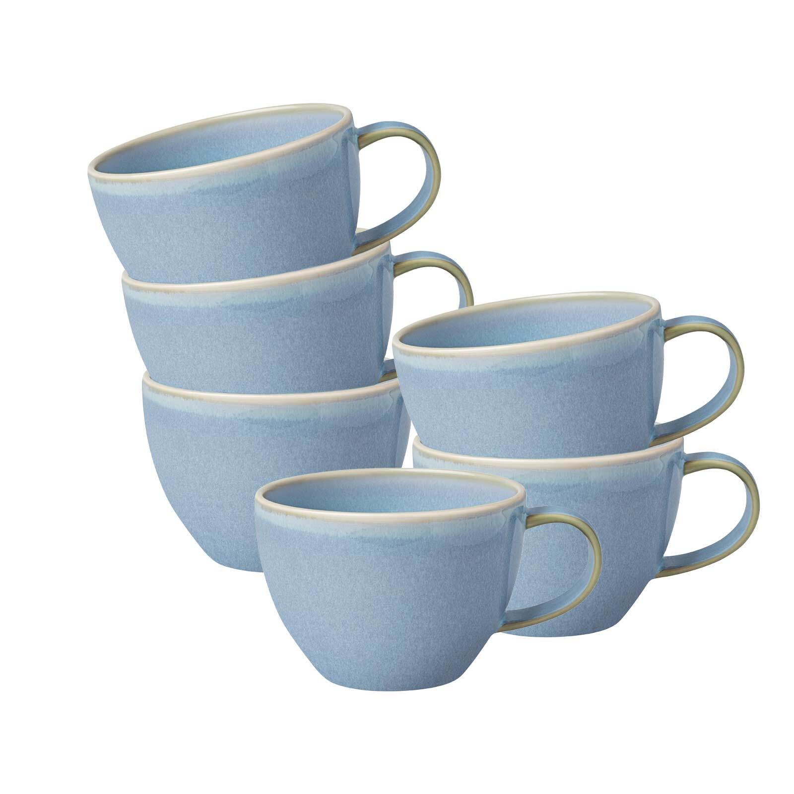 Tasse "Kaffeetassen Crafted 247 ml 6er Set", 6 tlg., blau, LIKE. BY VILLEROY & BOCH, Trinkgefäße