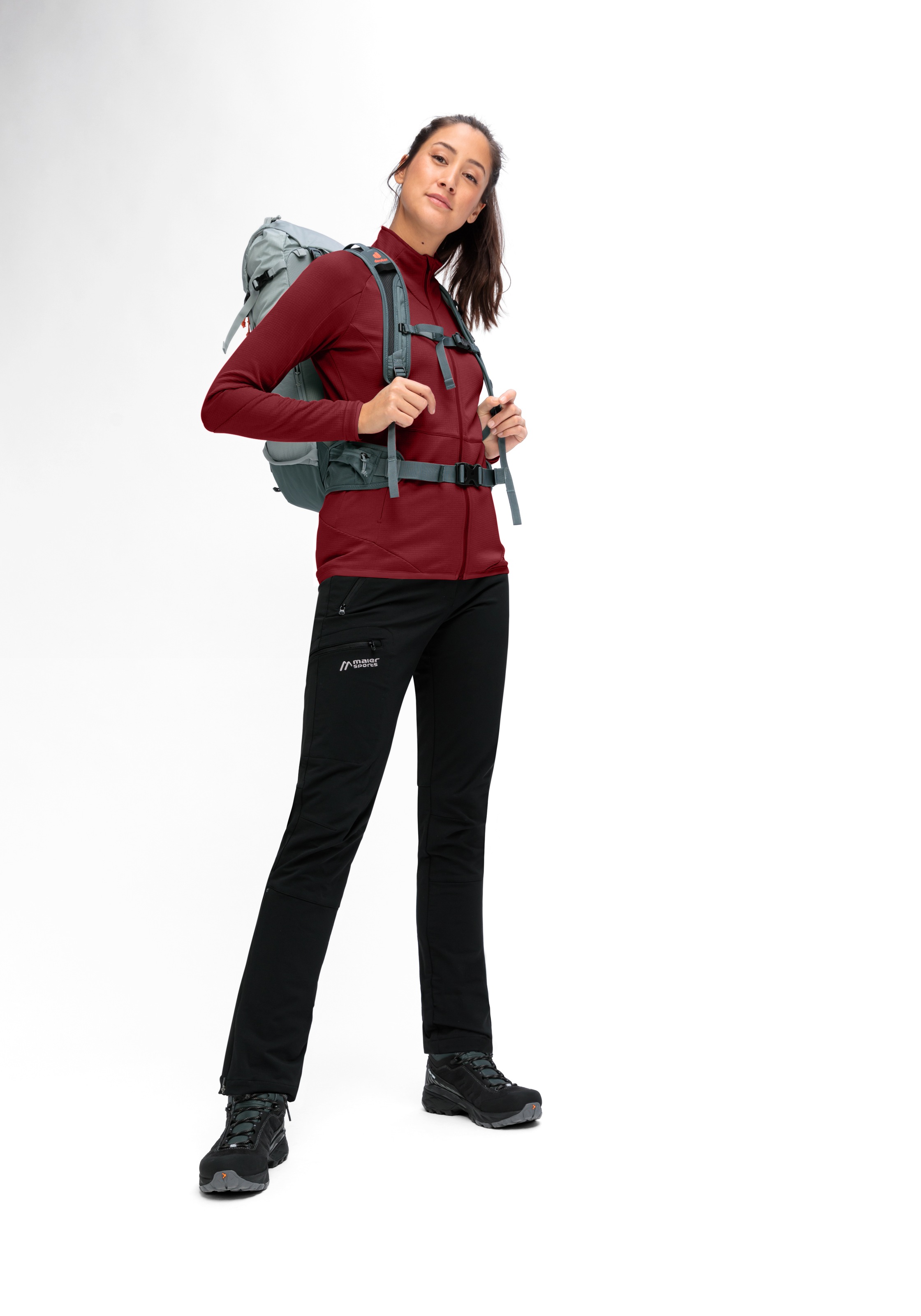 Maier Sports Fleecejacke »Sinaia W« Damen Midlayer, atmungsaktiv schnelltrocknend, Full-Zip, Regular Fit