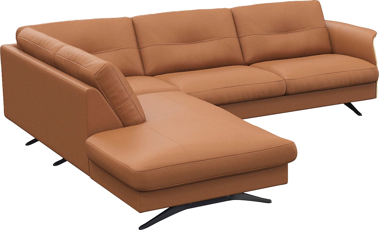 FLEXLUX Ecksofa "Glow bequem und komfortabel durch hochwertigen Sitzaufbau, günstig online kaufen