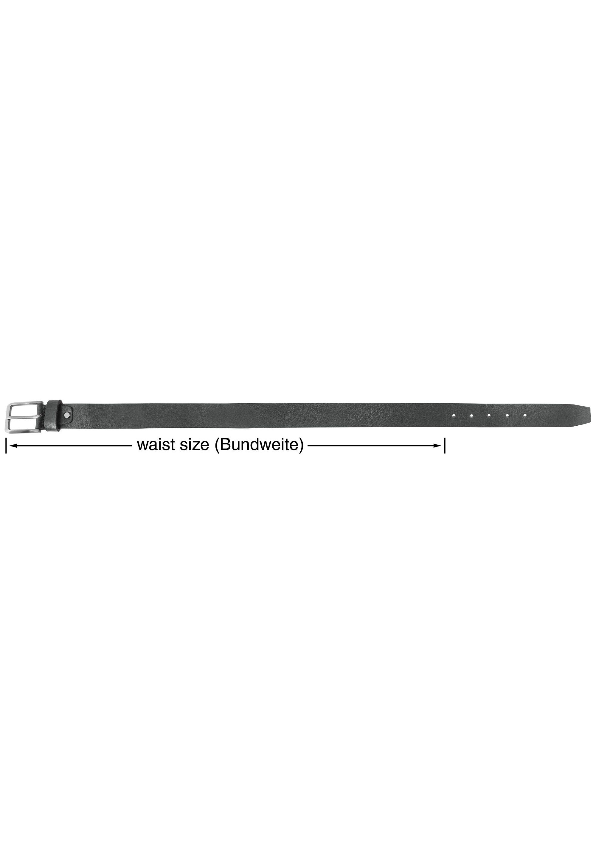 Leonardo Verrelli Ledergürtel »85 cm- 125 cm (Bundweite) in Dunkelgrau aus 100% Echtleder,«