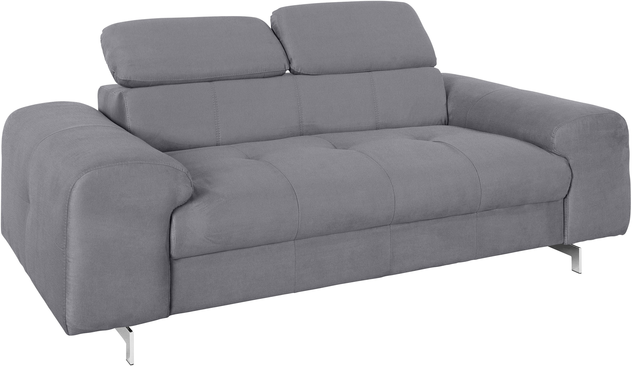 Thumbnail - COTTA 2-Sitzer "Chef", Big-Sofa mit Kopfteilverstellung, edle Metallkufen