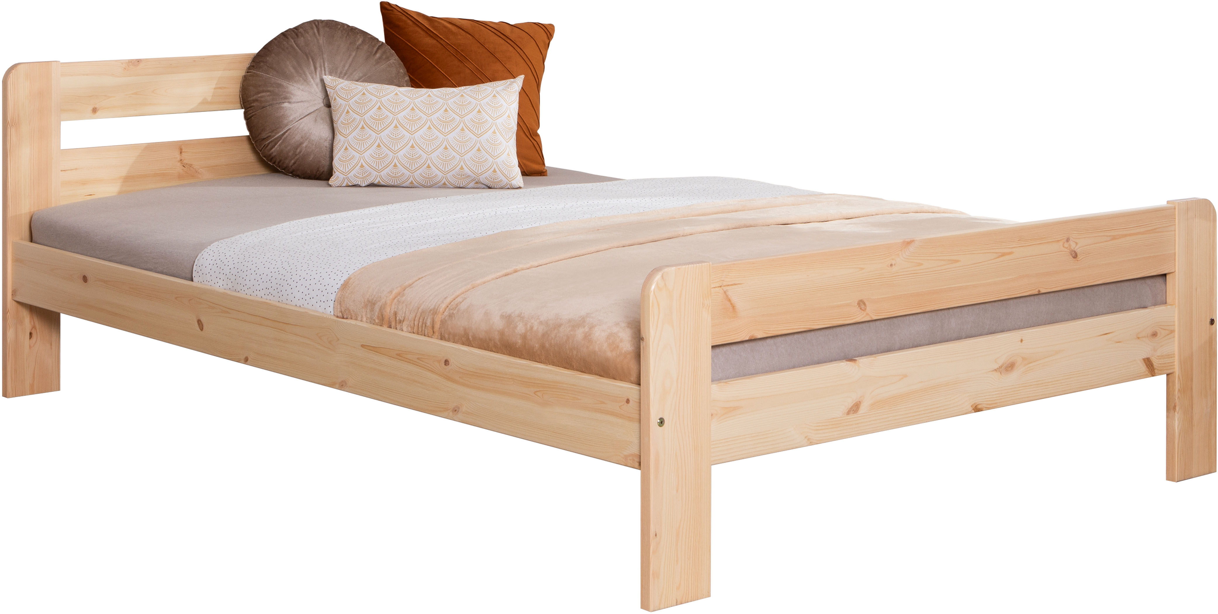 Ticaa ""Bert", FSC-zertifiziert (Kiefer), Jugendbett, mit Lattenrost" 90x200cm, 100x200cm, 140x200cm, ideal für das Kinder- und Jugendzimmer, Massivholz