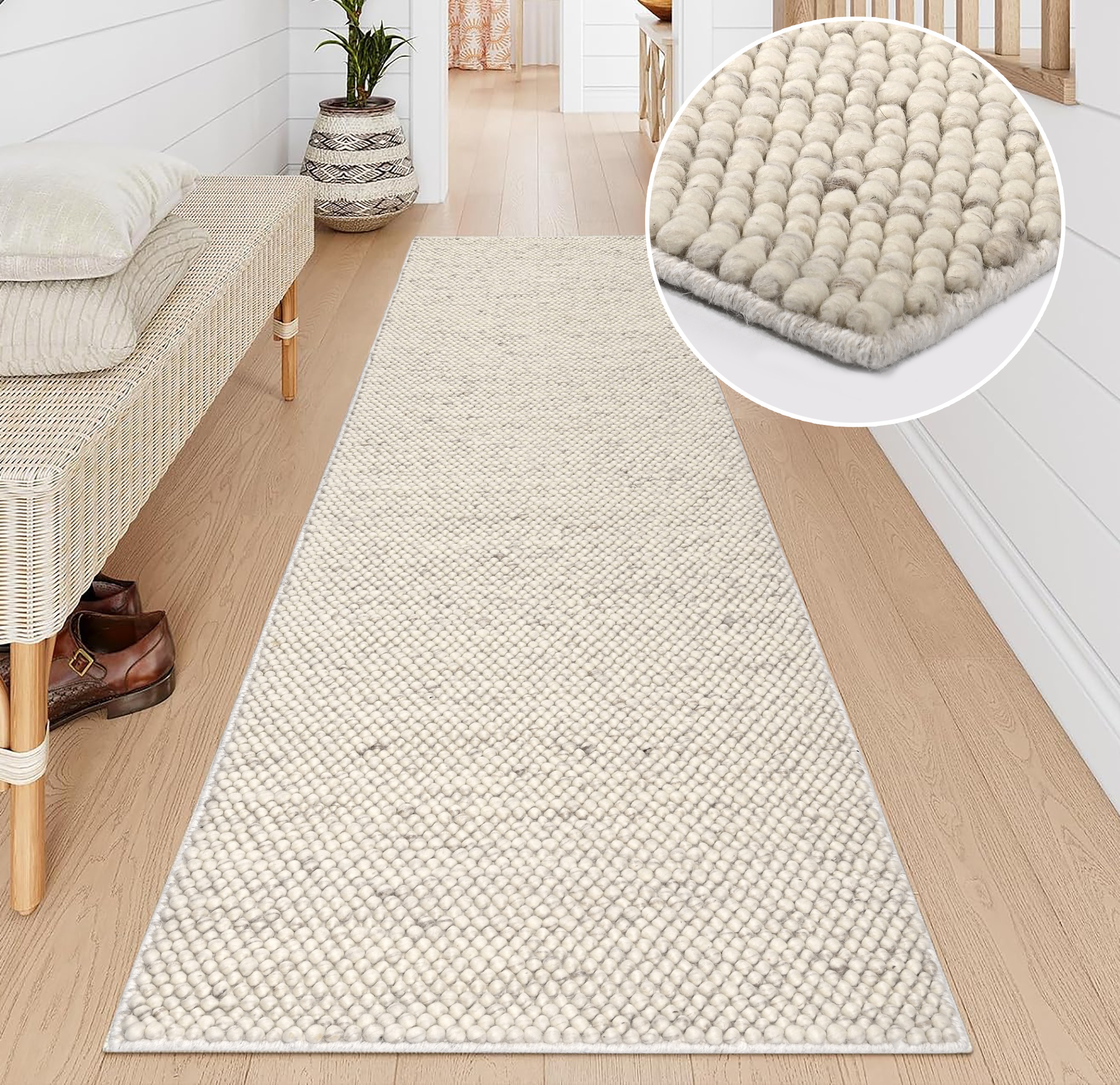 OTTO home Läufer "Wolly, handgewebt, Handweb Teppich" rechteckig 14 mm Höhe günstig online kaufen