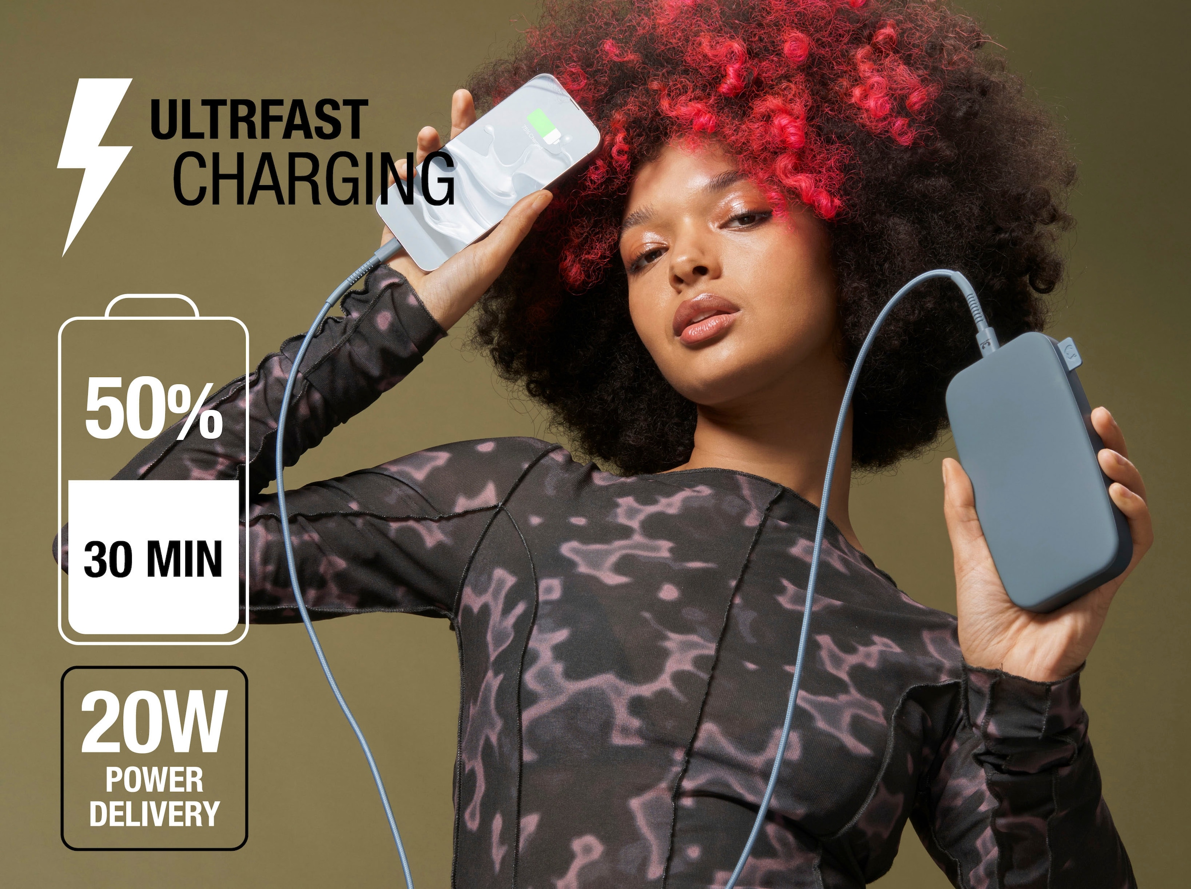 Fresh´n Rebel Powerbank »Power Pack 18000mAh mit USB-C, Ultra Fast Charge & 20W PD«