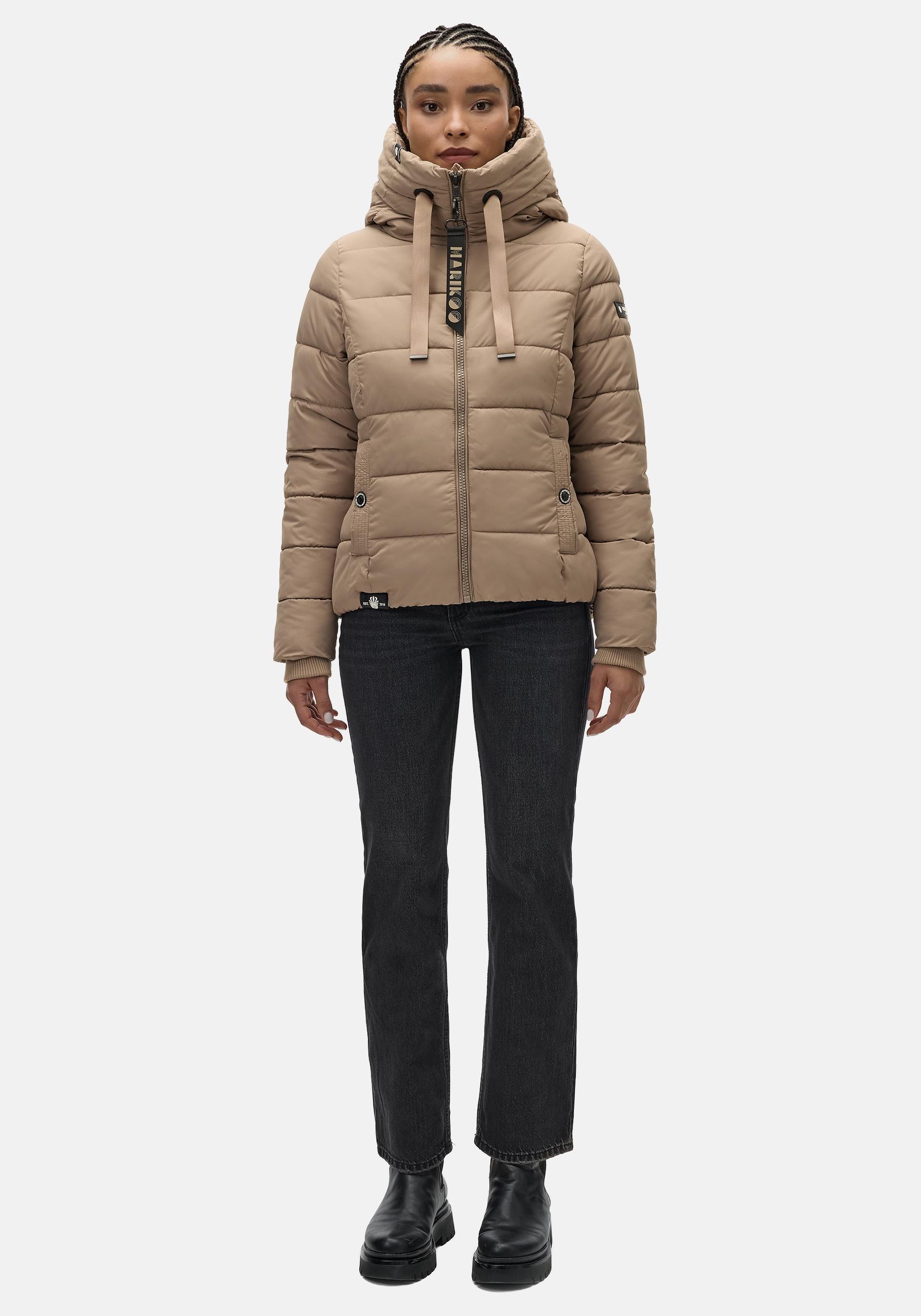 Marikoo Steppjacke "Amayaa-1" mit Kapuze Gesteppte Damen Jacke mit großer Kapuze