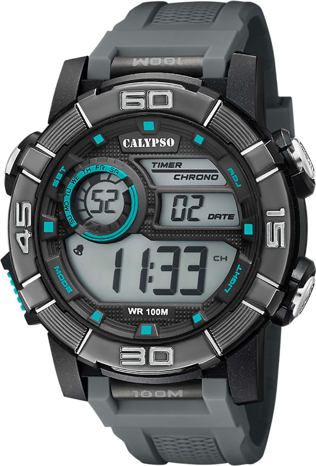 CALYPSO WATCHES Chronograph »X-Trem, K5818/1«, Armbanduhr, Quarzuhr, Herrenuhr, Datum, Digitalanzeige, Stoppfunktion