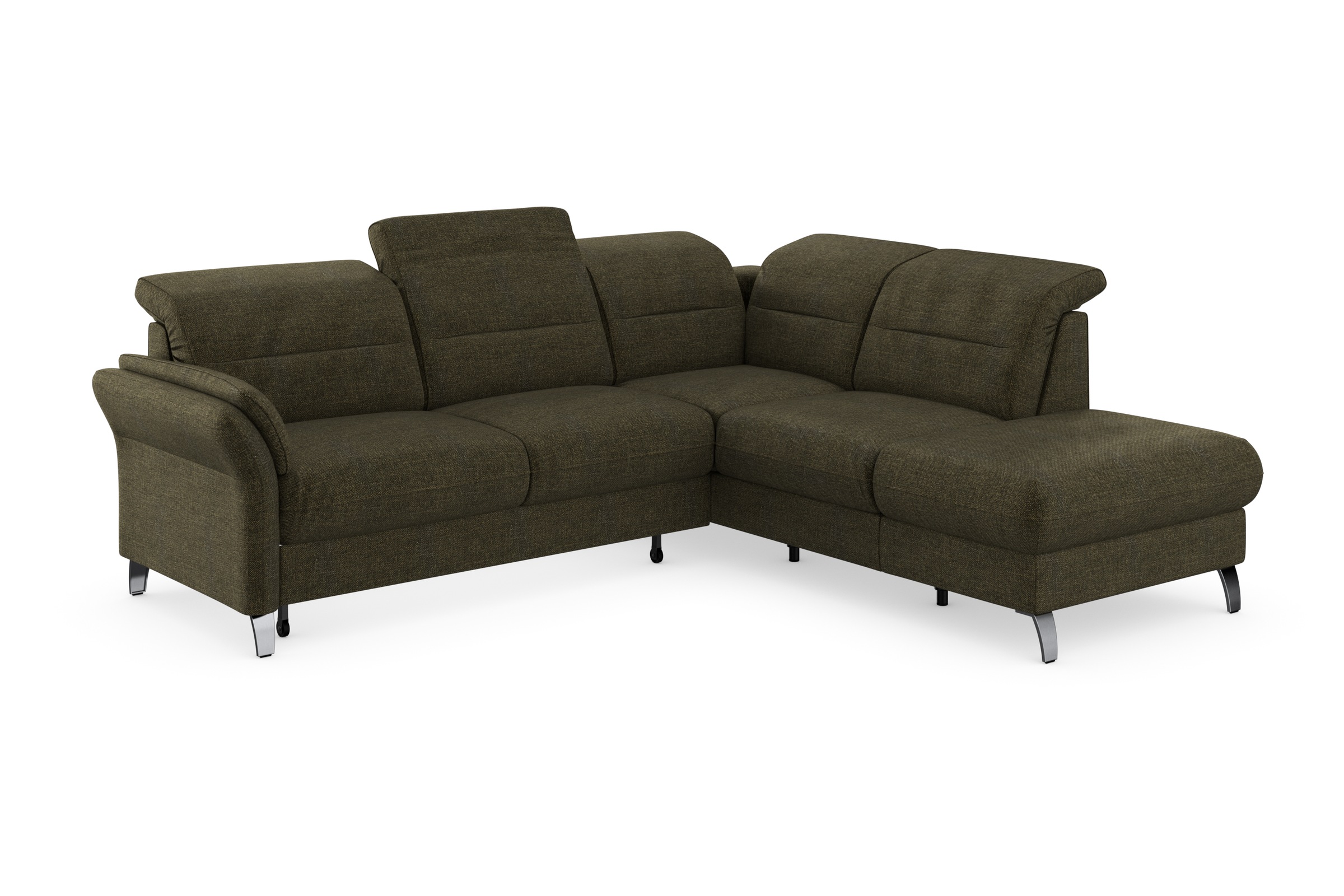 sit&more Ecksofa »Grenoble L-Form mit Federkern«, wahlweise mit Bettfunktion, Bettkasten, Arm- und Kopfteilverstellung