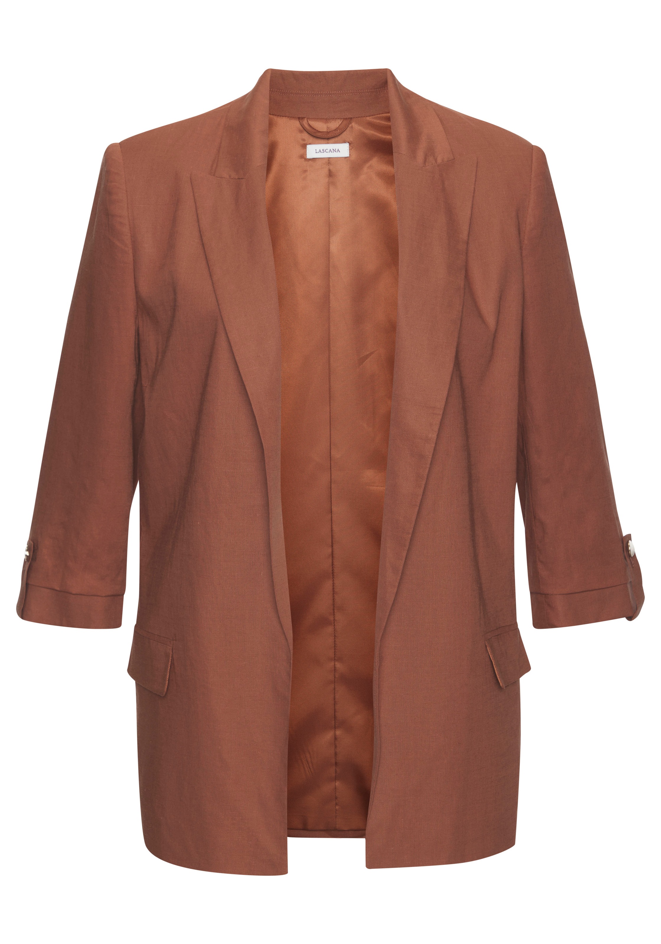 LASCANA Longblazer, mit gerafften Ärmeln günstig online kaufen