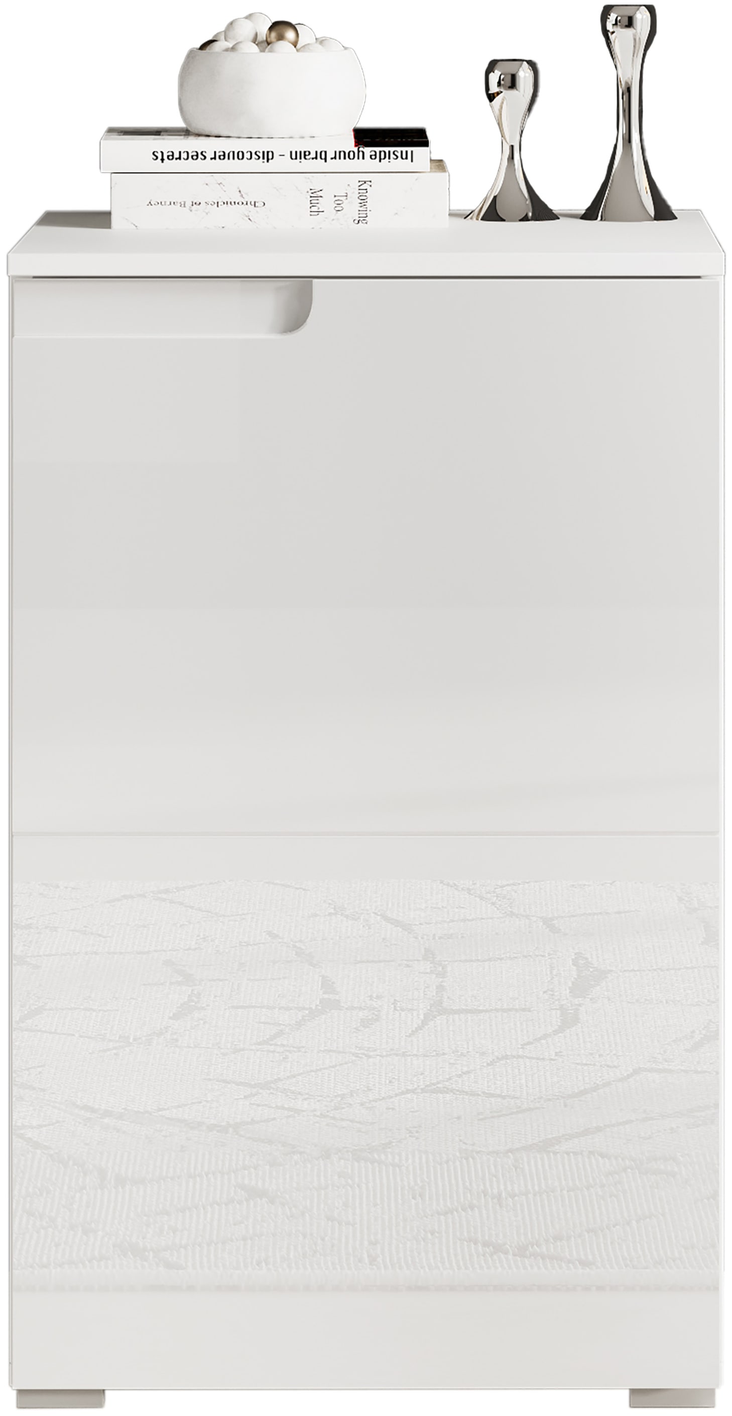HBZ Kommode »Spice Weiß Hochglanz, BxHxT 50x80x40 cm«, Kommode mit 1 Tür und 1 Einlegeboden verstellbar