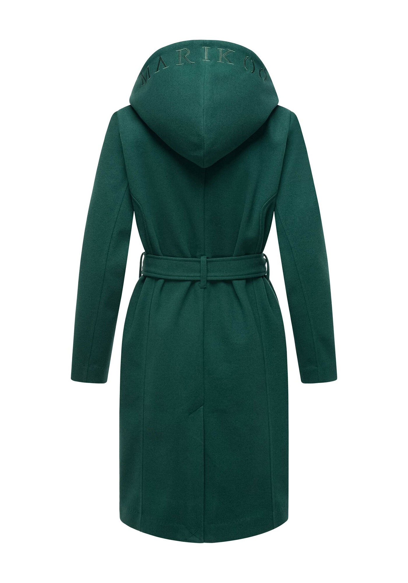 Marikoo Kurzmantel »Kailii«, Eleganter Wickel Mantel mit Taillengürtel und Oversized Hood Kapuze