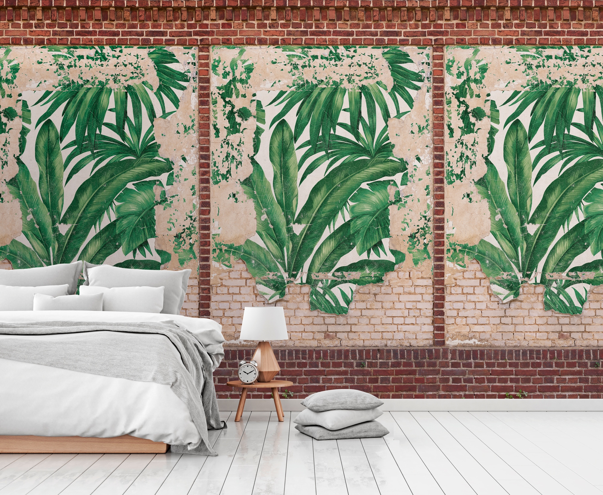 living walls gemustert matt neutral glatt Graffiti Steinwand Tapeten Wohnzimmer Schlafzimmer Küche Design Optik