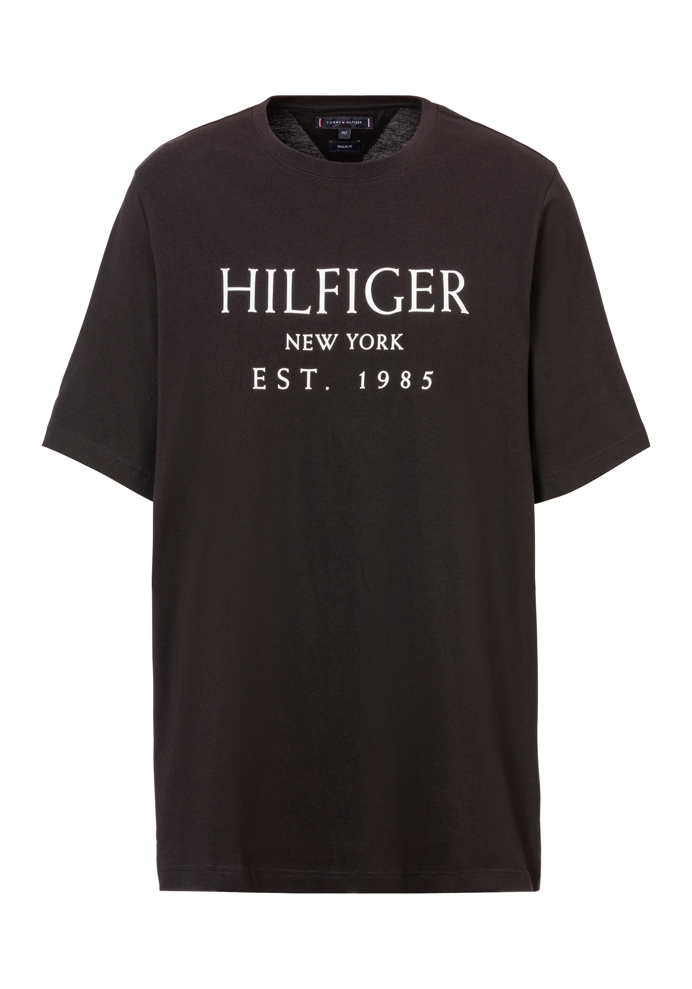 Tommy Hilfiger Big & Tall Rundhalsshirt »BT-BIG HILFIGER TEE-T«, in Großen Größen, mit Logoschriftzug, Rundhals