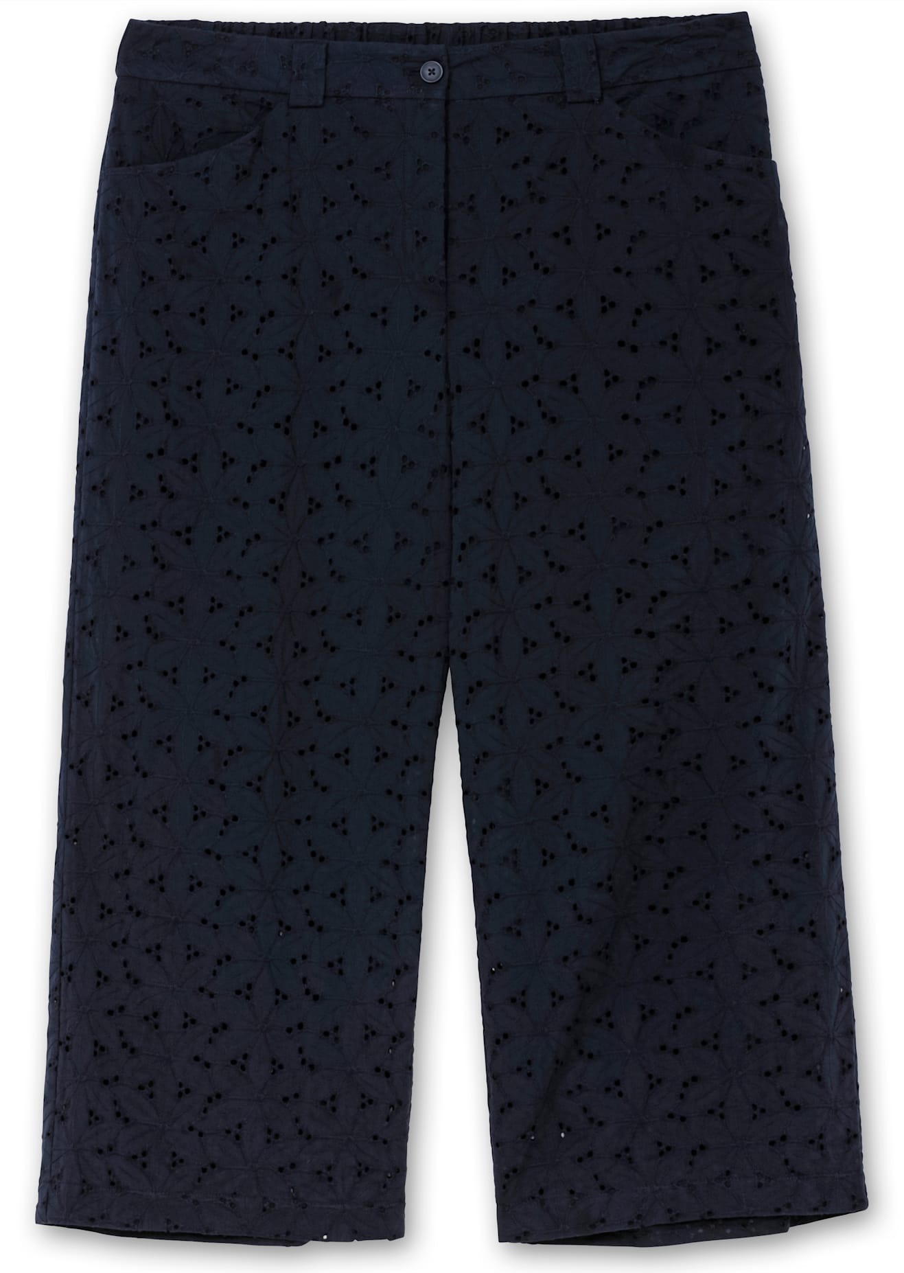 Sheego Damen Culotte Dunkelblau 42 3