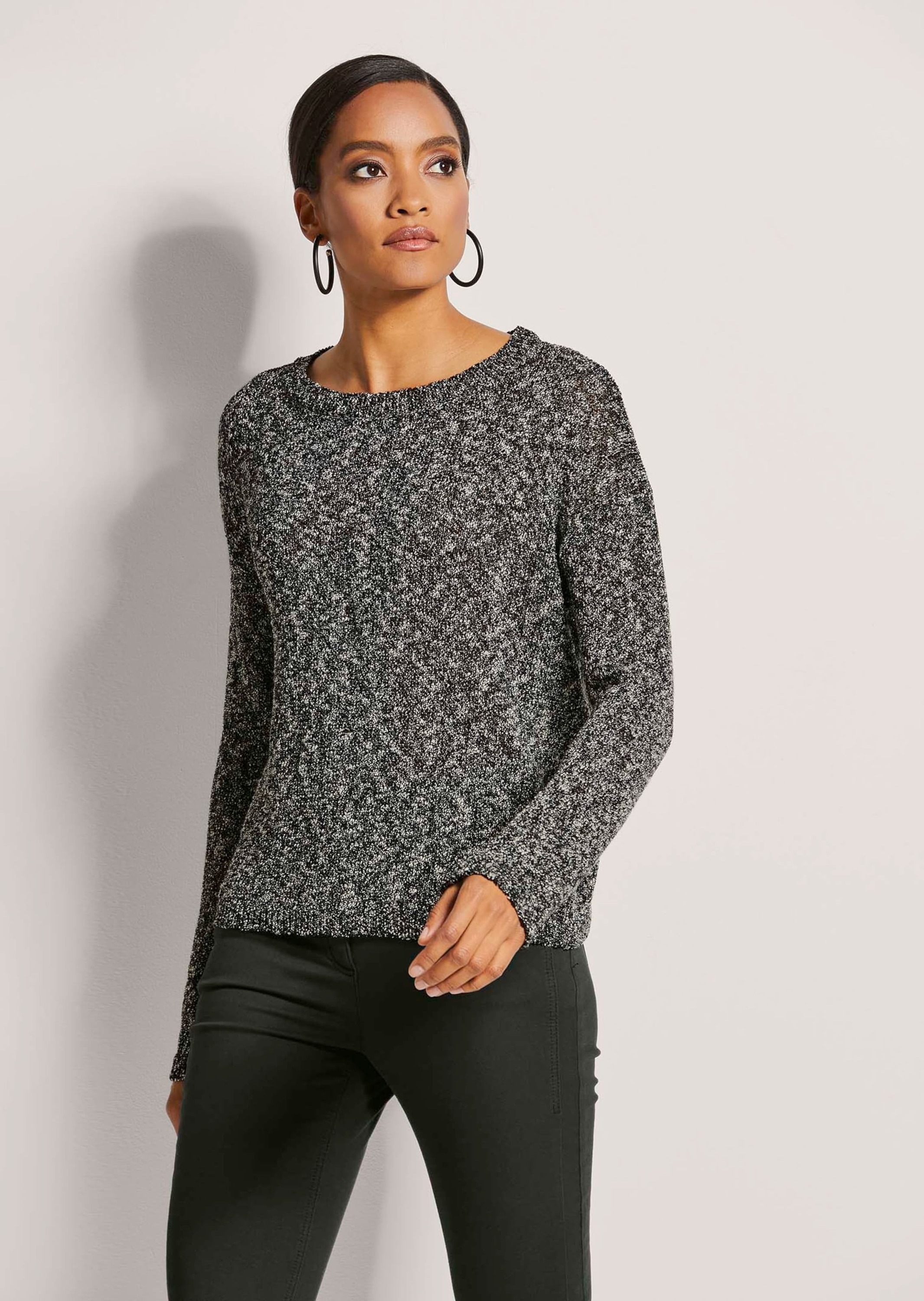 MADELEINE Longpullover "Pullover Pullover mit Metallic-Effekt" günstig online kaufen