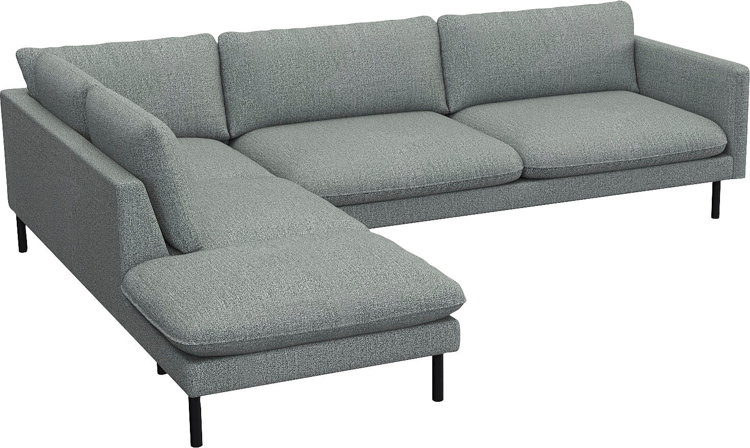 FLEXLUX Ecksofa »Bolzano, elegant und bequem, L-Form«, Sitzaufbau mit Kaltschaum & Stahl-Wellen, lose Sitz -& Rückenkissen