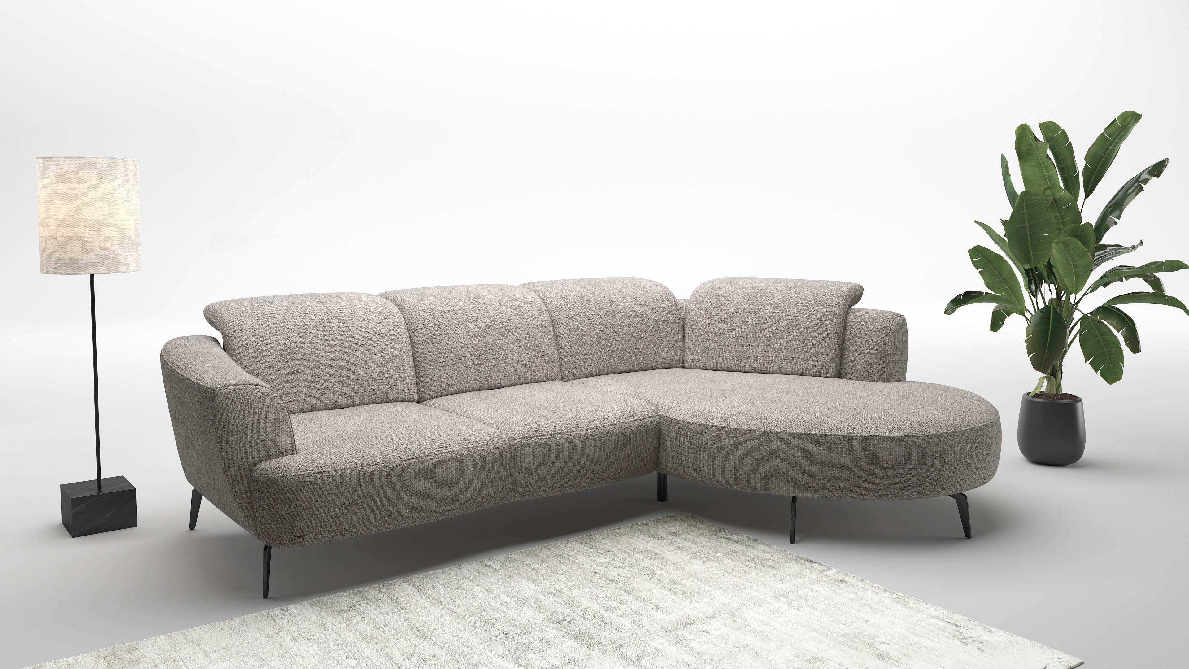 sit&more Ecksofa "Zoe" ink.Sitztiefenverstellung, wahlweise mit Kopfteilverstellung