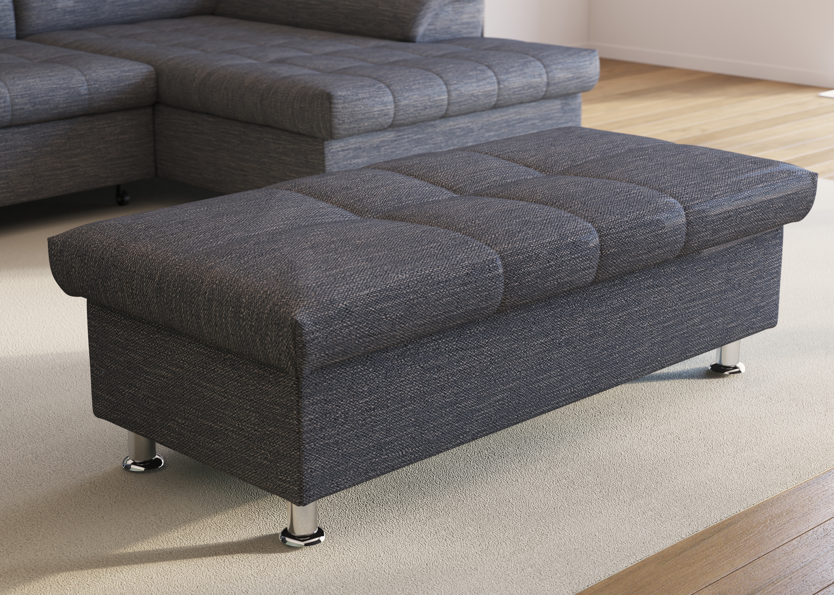 DOMO collection Hocker "FRANZI, elegant, komfortabel" inklusive Stauraum