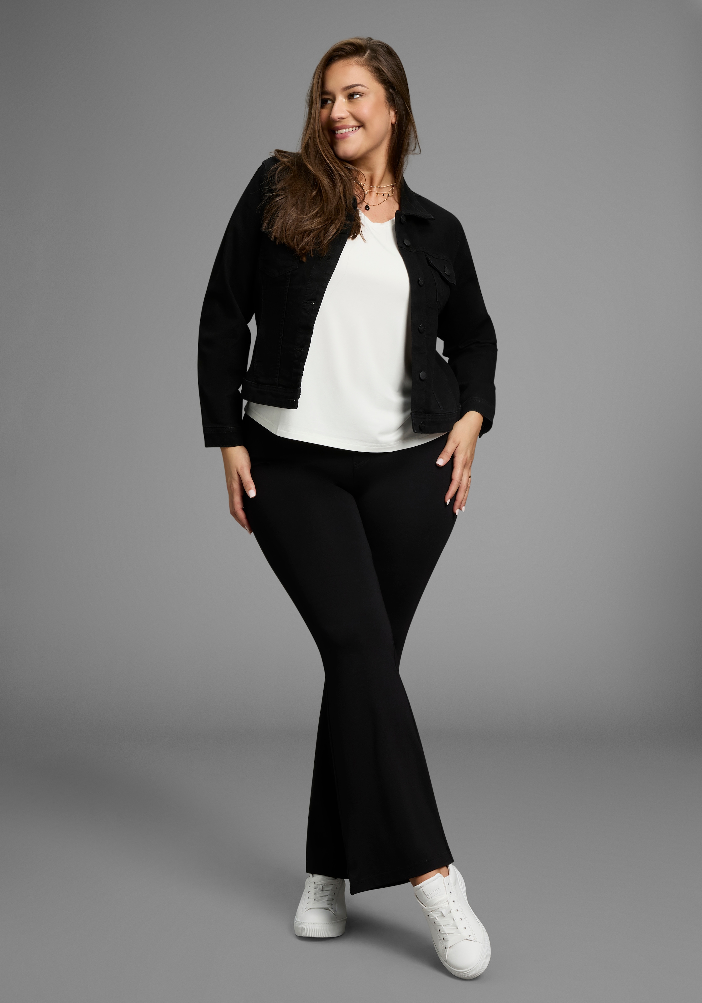 Laura Scott CURVE Bootcuthose, aus bequemen Jersey im Jeggings-Look - GROSSE GRÖSSE