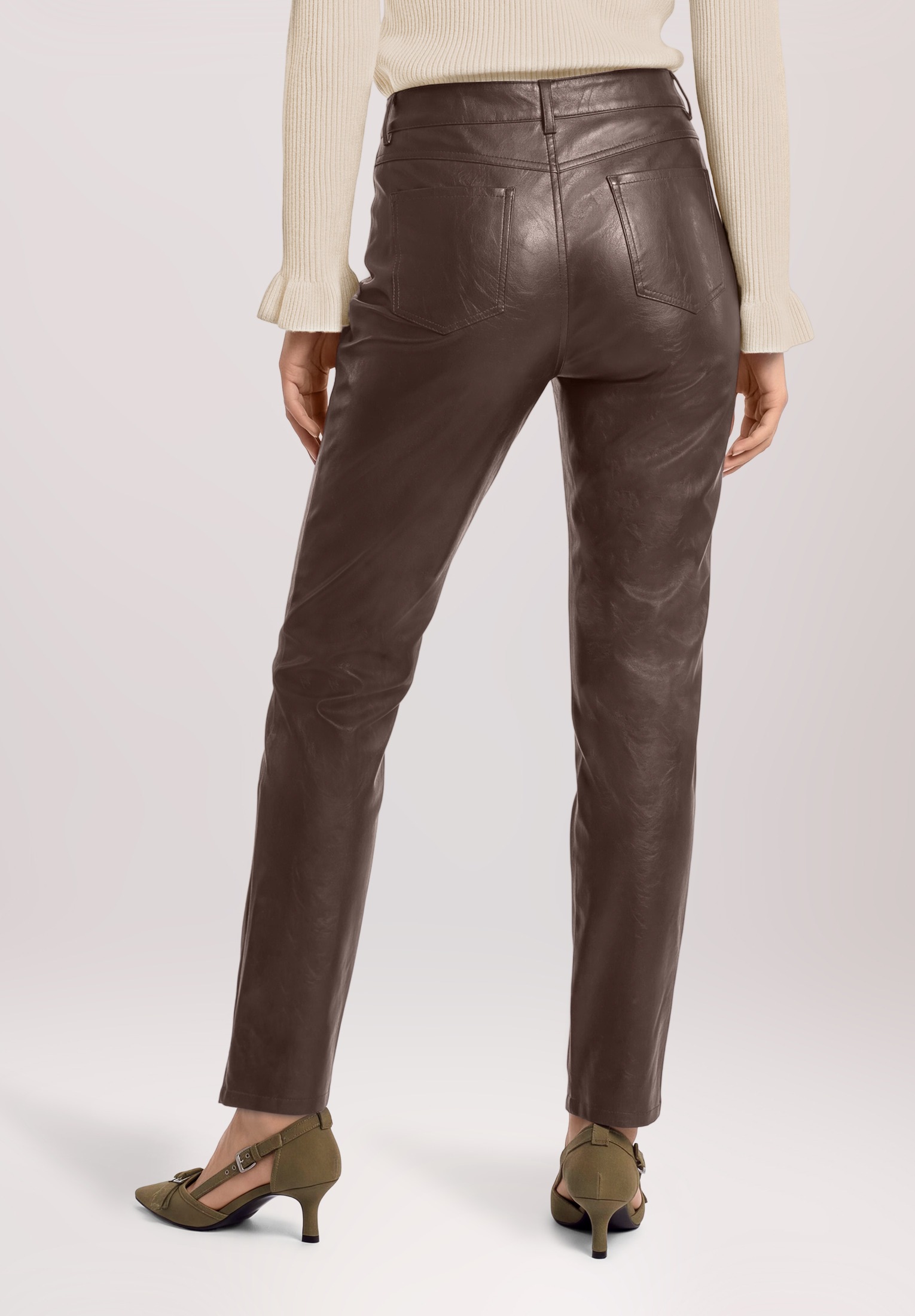 Cartoon Lederimitathose »Damen mit Taschen«