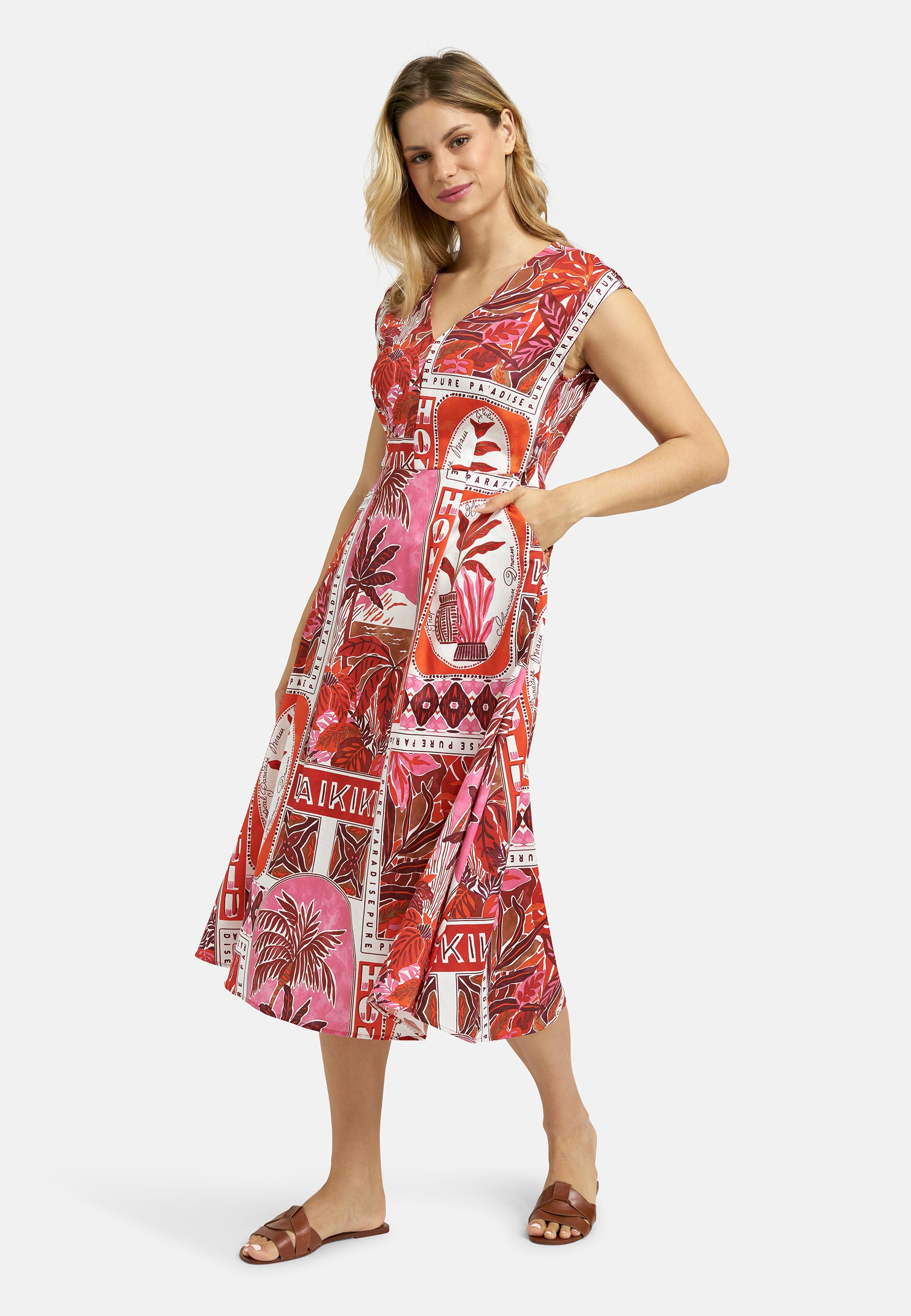 Milano Italy Sommerkleid Eingrifftaschen mit Taschen