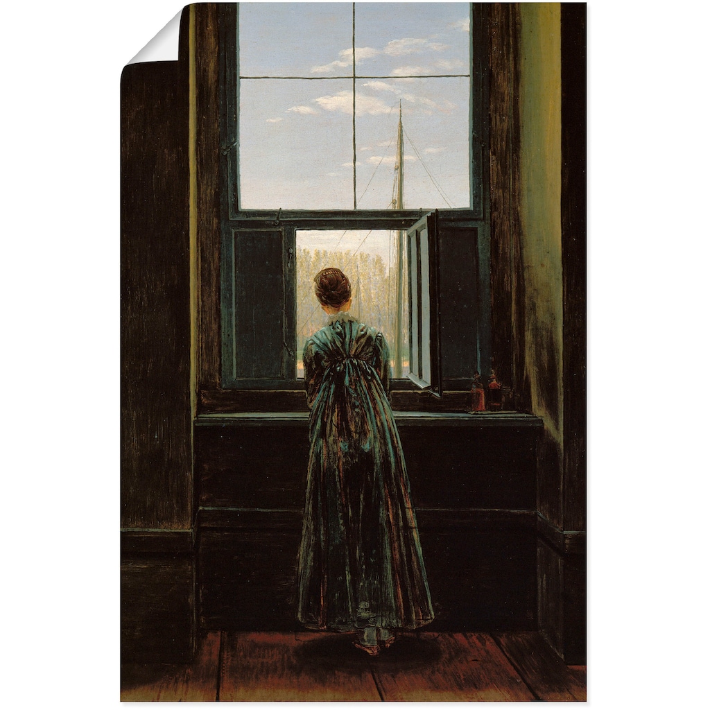 Artland Wandbild »Frau am Fenster. 1822(?)«, Frau, (1 St.)