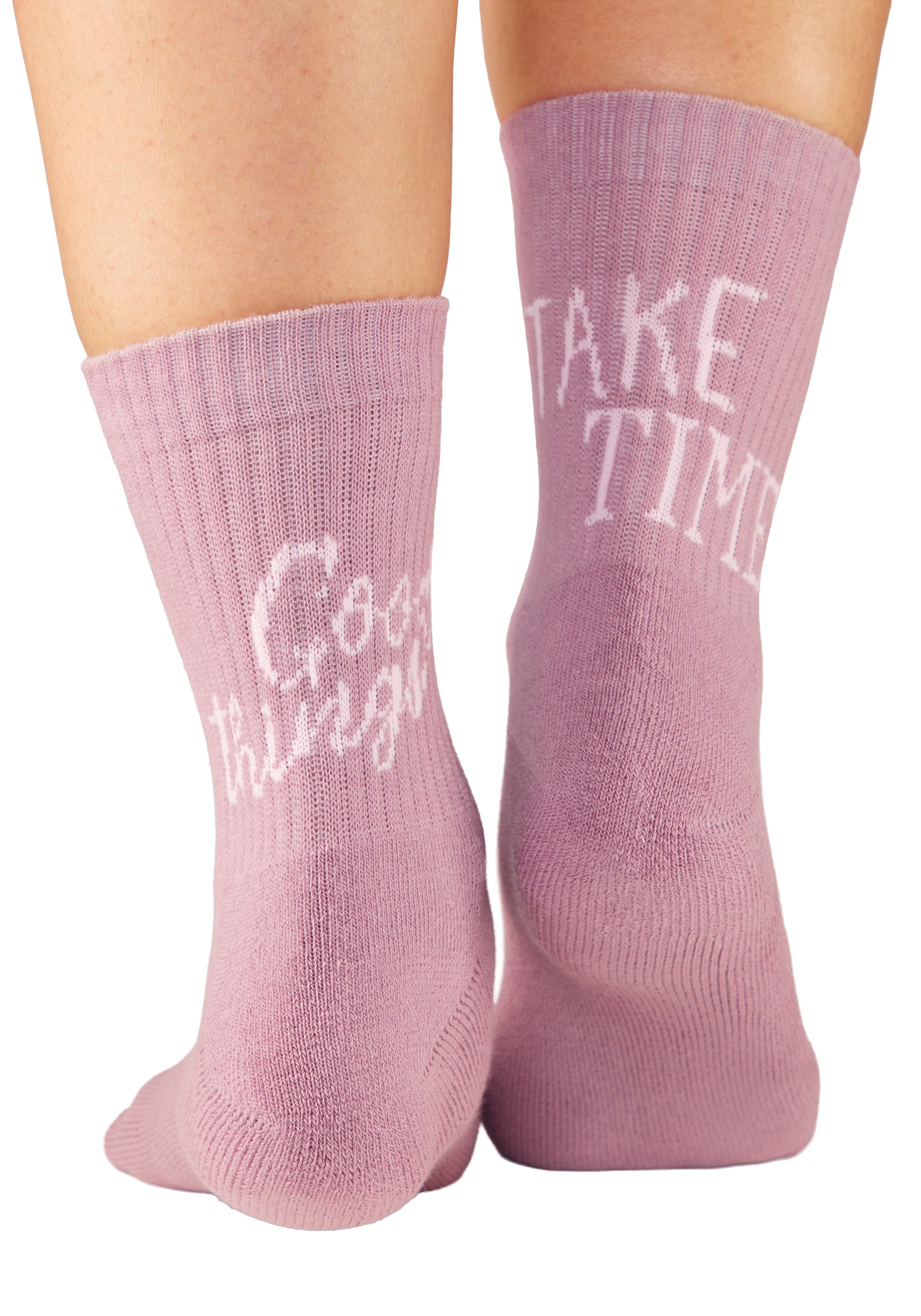 H.I.S Tennissocken »Damen Sportsocken daily socks« Packung, 7 Paar tlg. mit Fußfrottee und ansprechenden Schriftzügen