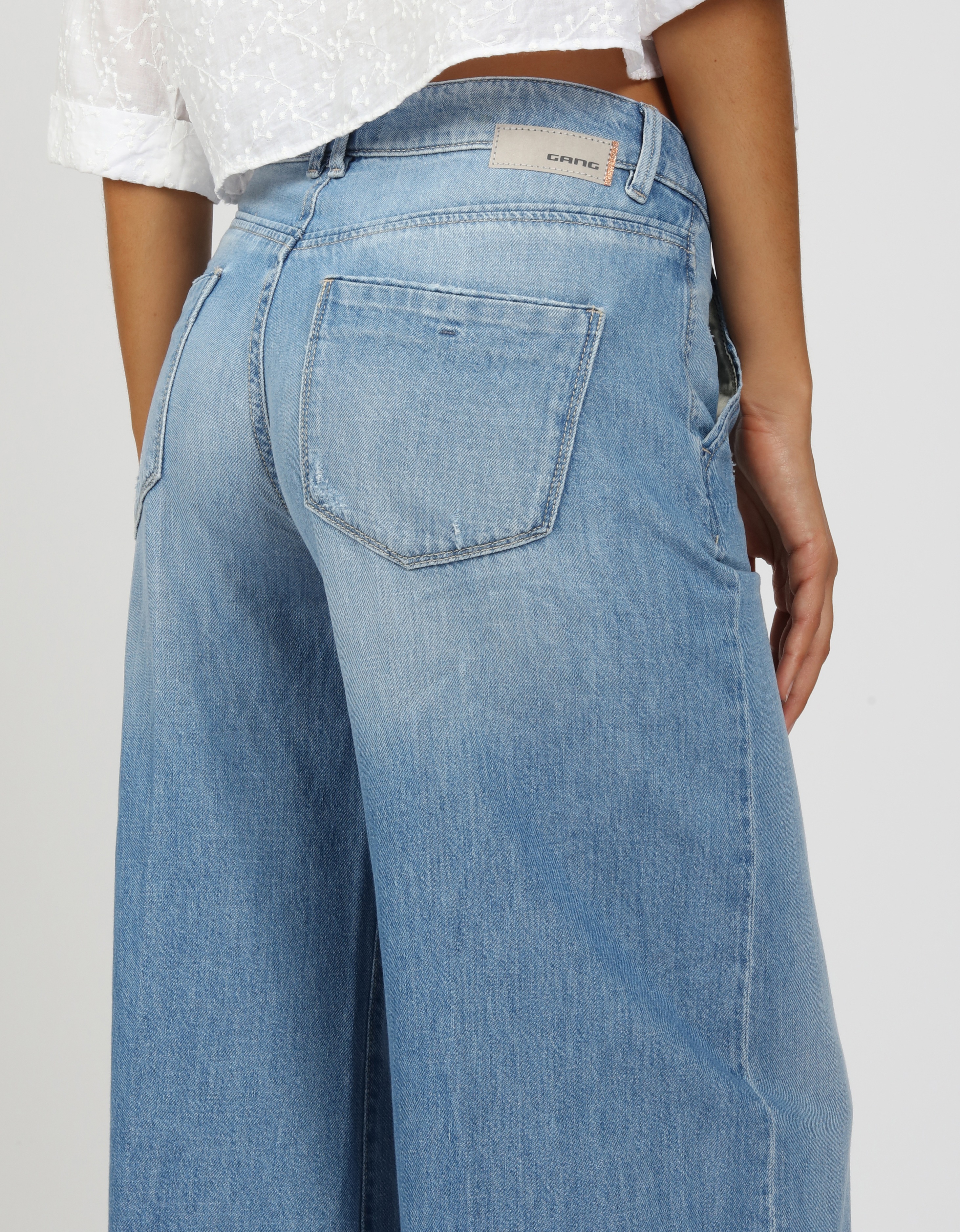 Thumbnail - GANG Weite Jeans "94MONA", mit weitem Bein und offenen Saumabschluss