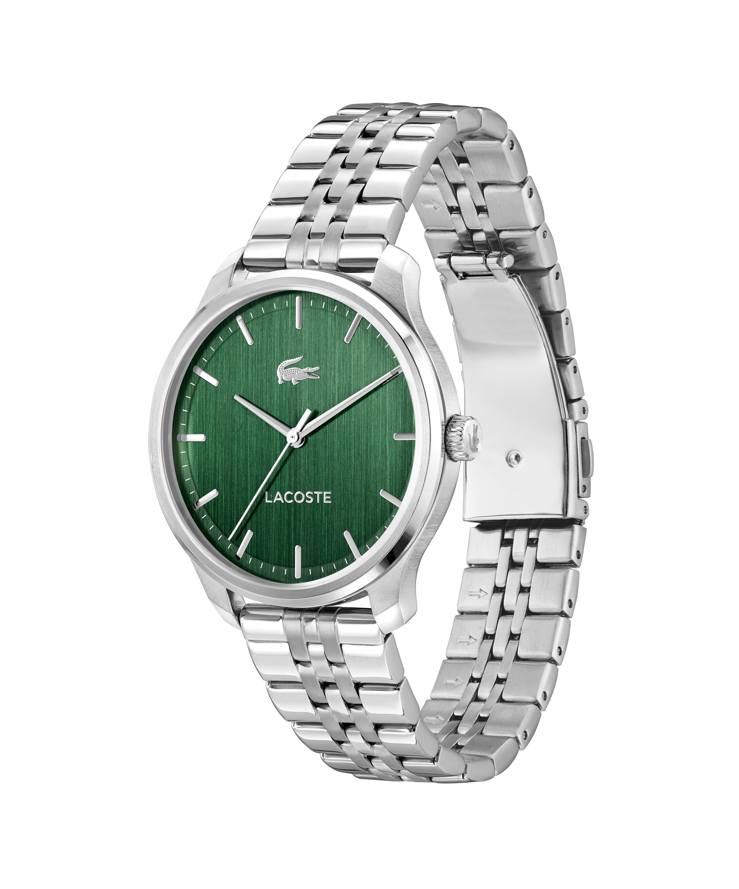 Lacoste Quarzuhr »Lisbon« Armbanduhr, Herrenuhr, Edelstahlarmband, analog