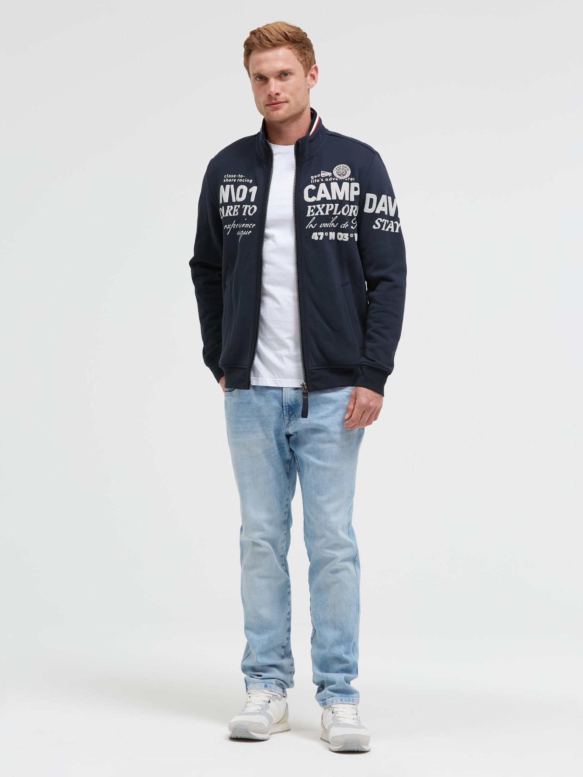 CAMP DAVID Sweatjacke mit weicher Innenseite