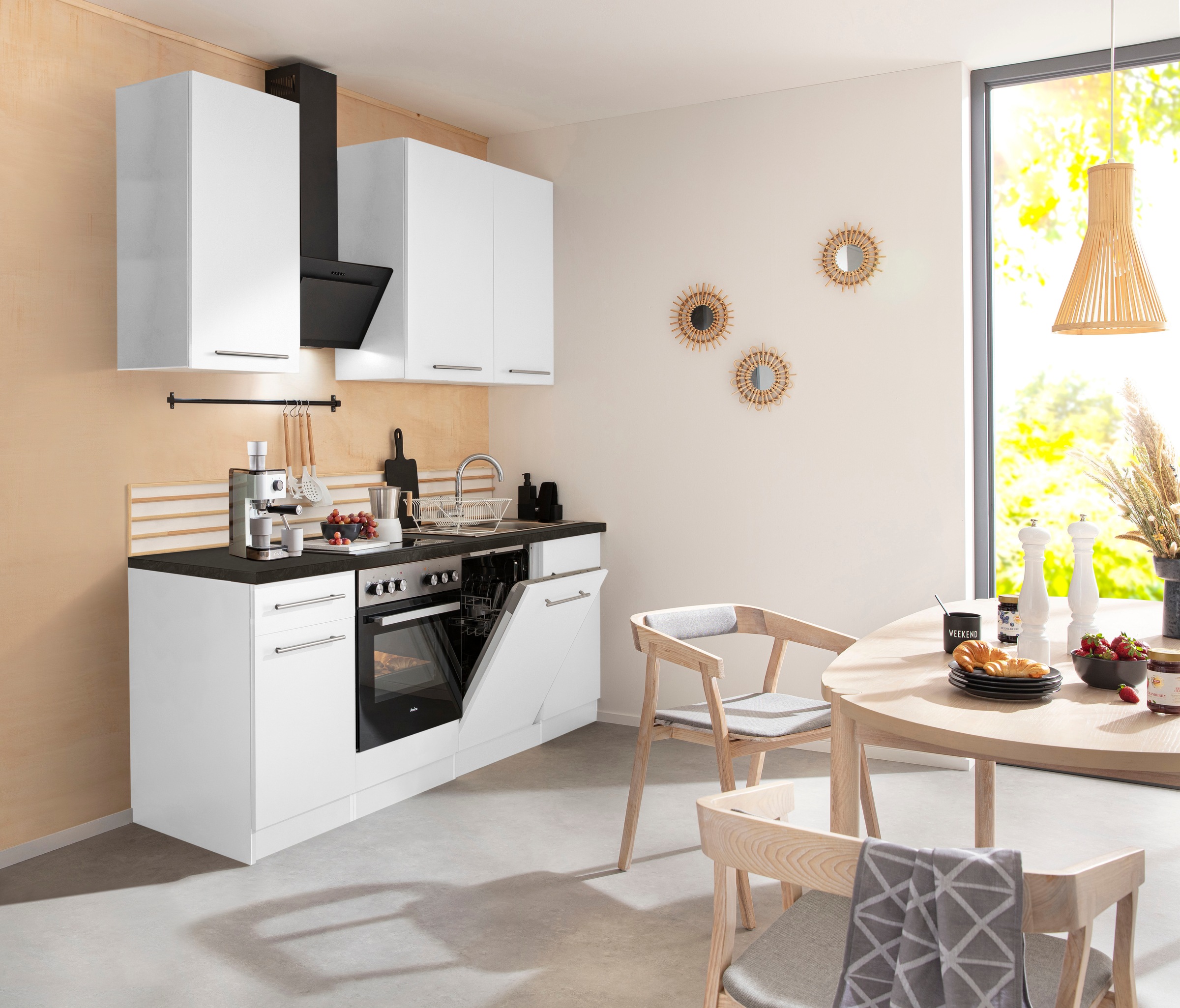 wiho Küchen | mit »Unna«, 220 cm bestellen Küchenzeile E-Geräten, BAUR Breite
