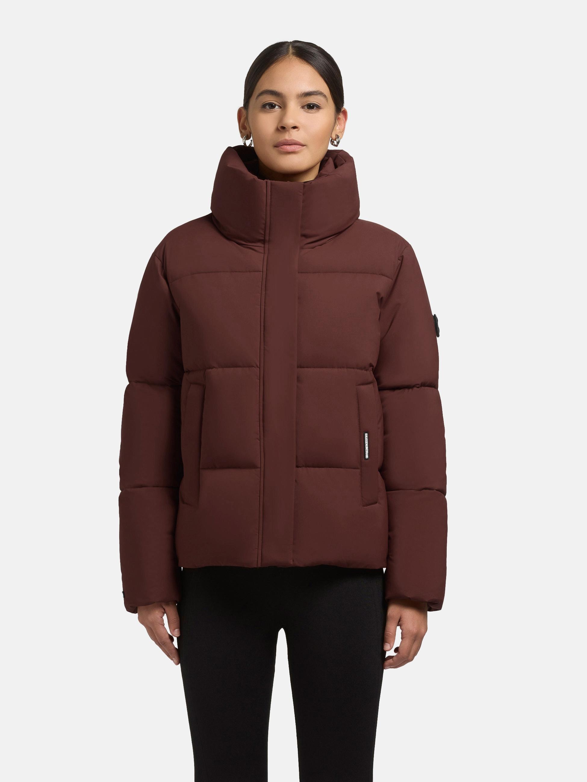 khujo Winterjacke "Rinja2 Matt" ohne Kapuze Warme Steppjacke mit hohem Kragen