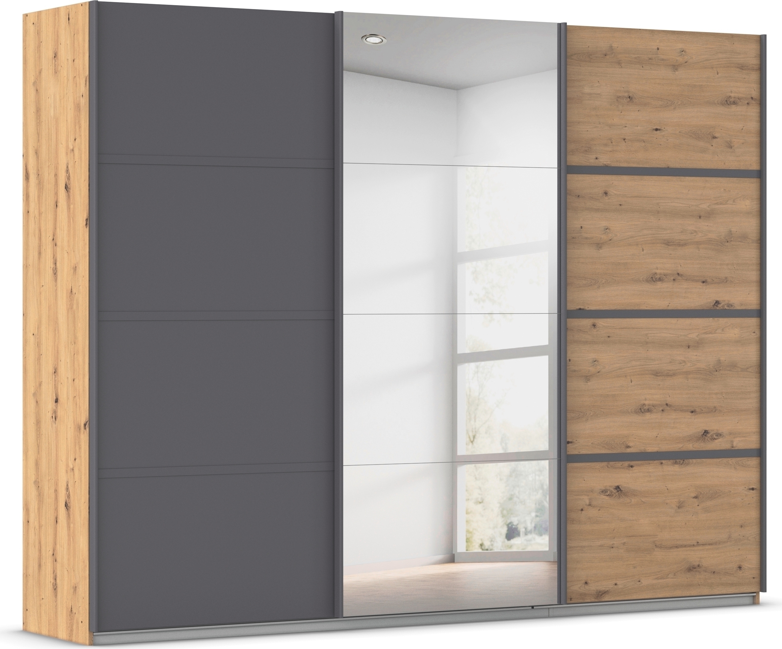 OTTO home Kleiderschrank "Mehrzweckschrank Aktenschrank Möbel Mietswohnung Schlafzimmer AVOLA" 3 verschiedene Ausstattungen BASIC/CLASSIC/PREMIUM (inkl. SOFT-CLOSE), mit eleganten Zierleisten in Chrom, Schwarz oder Weiß MADE IN GERMANY