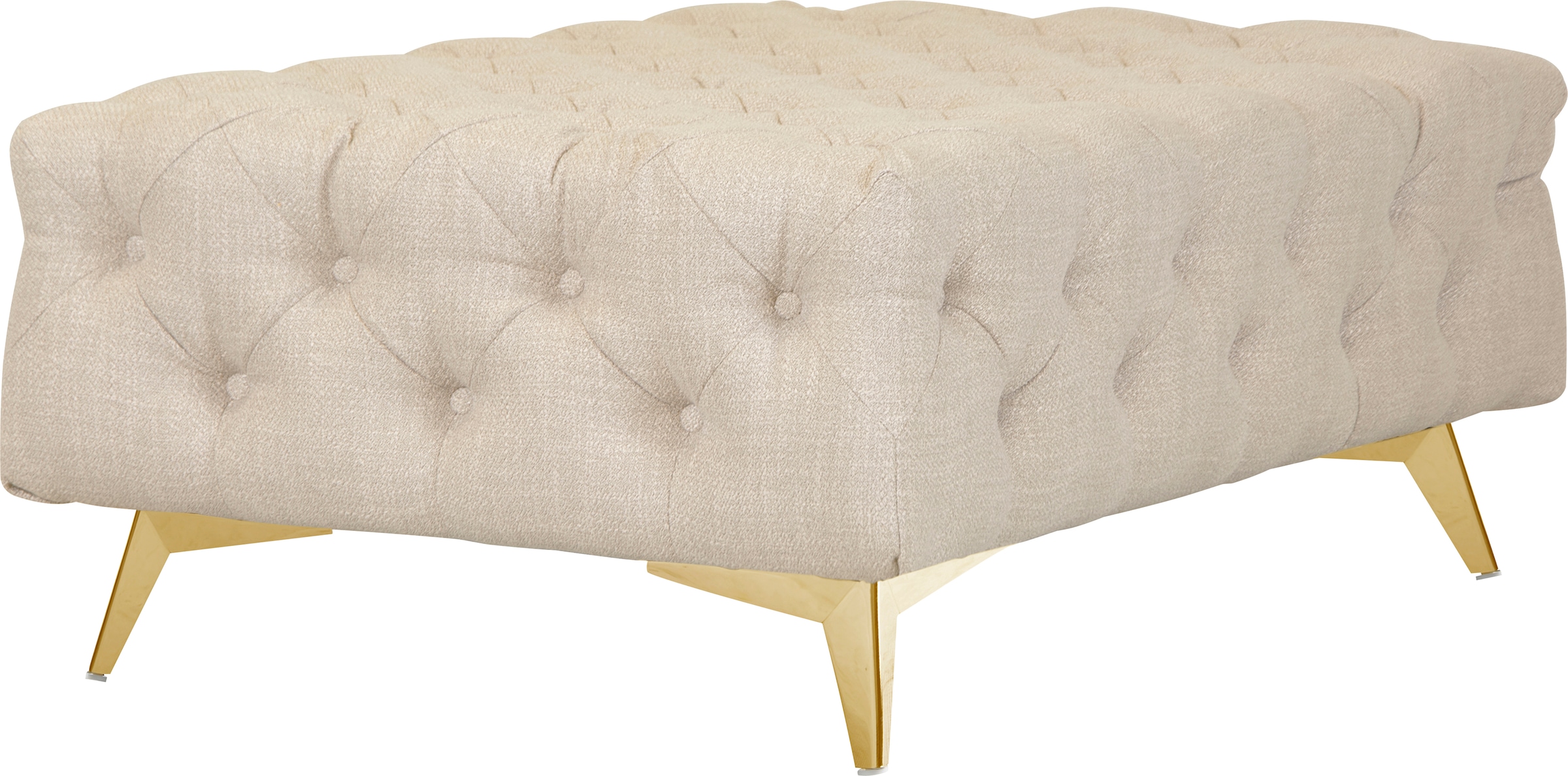 Leonique Polsterhocker »Glynis«, aufwändige Knopfheftung, moderne Chesterfield Optik, Fußfarbe wählbar