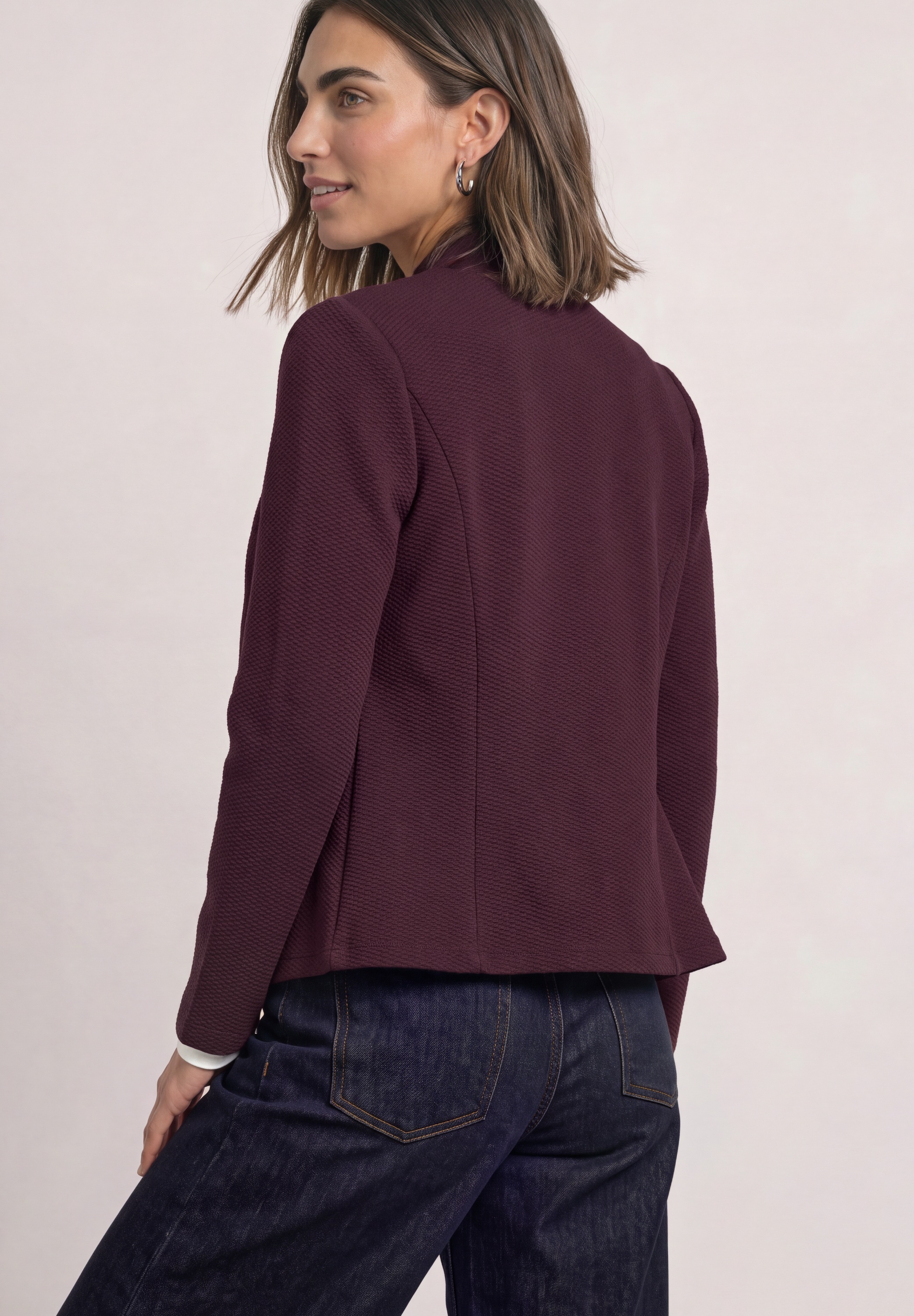 STREET ONE Sweatblazer mit Knopf zum Schließen