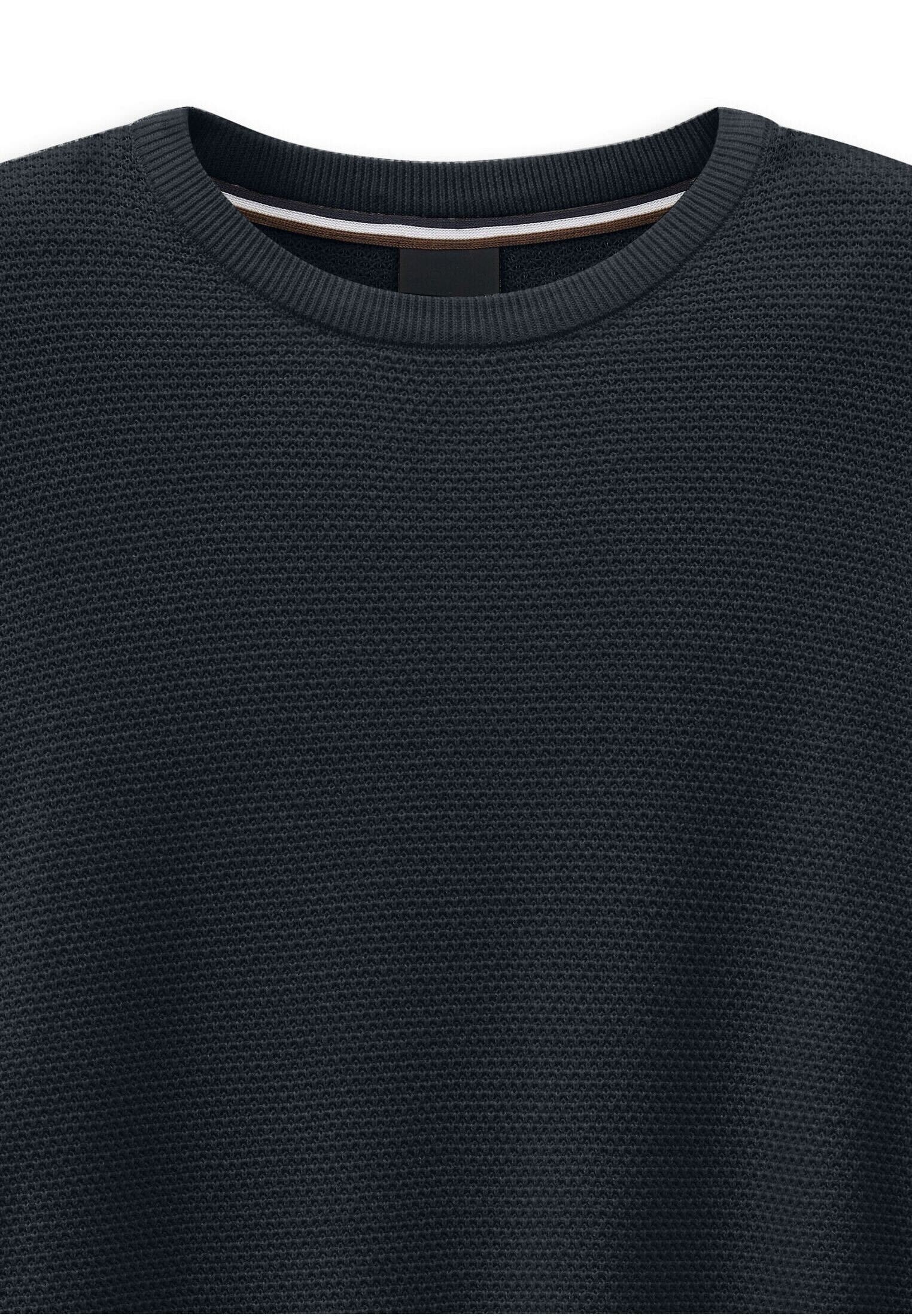 bugatti Rundhalspullover "Regular Fit" mit einer Struktur günstig online kaufen