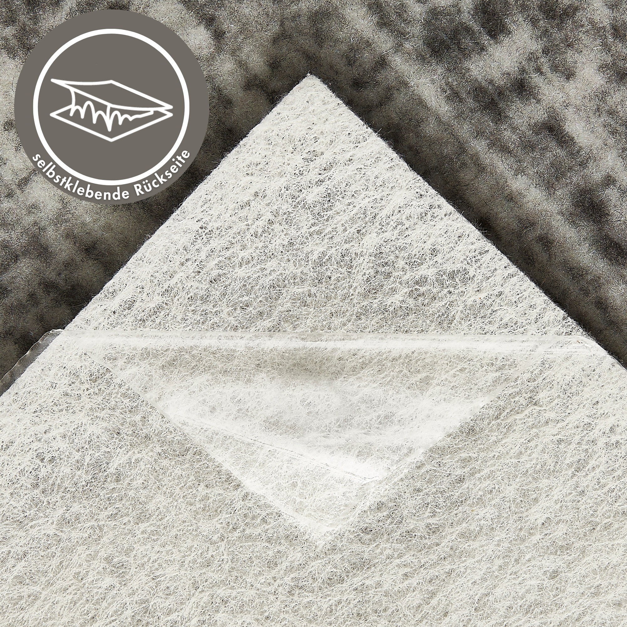 Thumbnail - Andiamo Teppichfliese "Paris Nadelfilz" quadratisch 4 mm Höhe 40x40 cm, selbstklebend, robust & strapazierfähig, 25 Stüc...