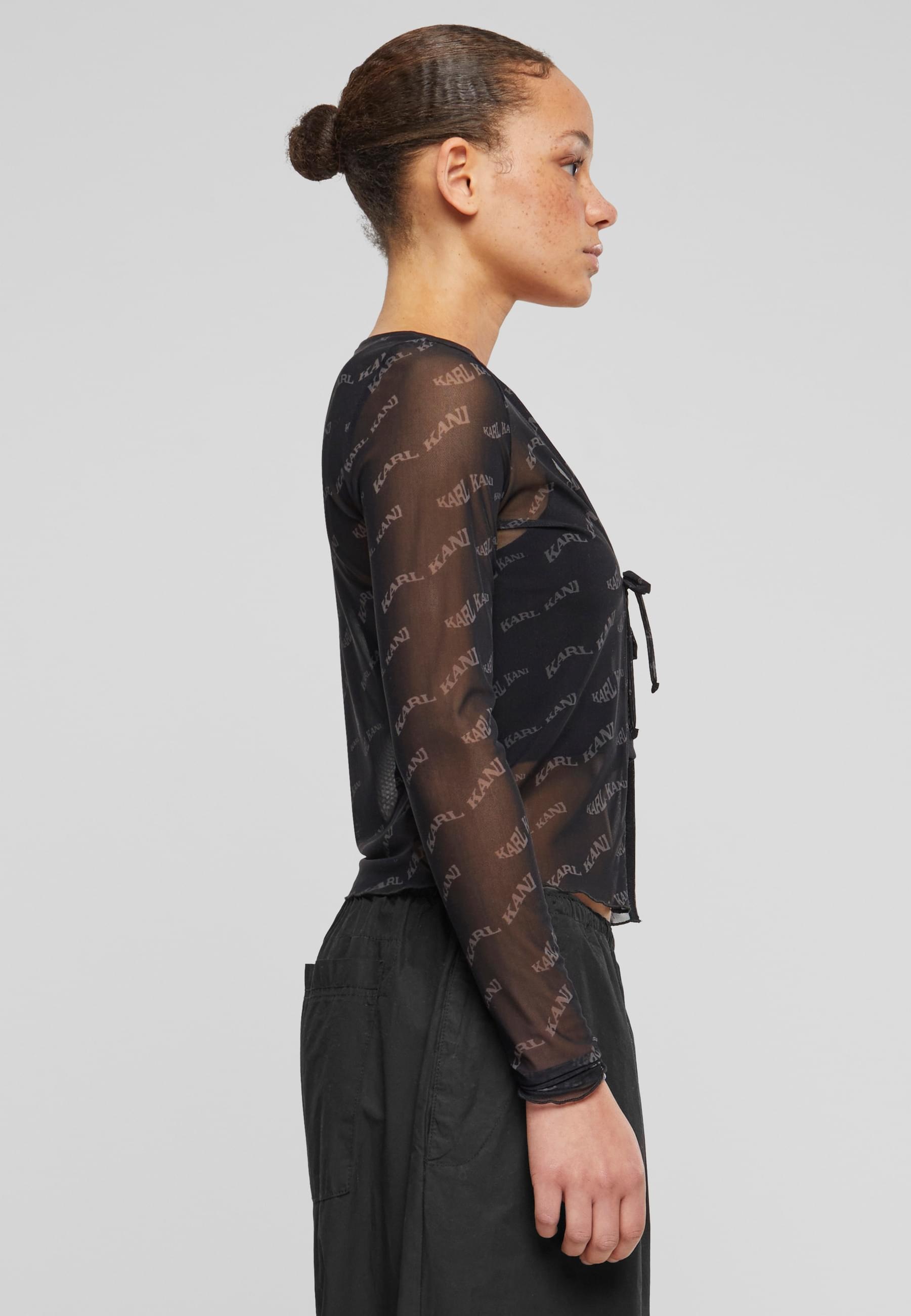 Karl Kani Longsleeve »Karl Kani Damen KW242-008-2 Chest Signature Front Tie LS«, (1 tlg.)