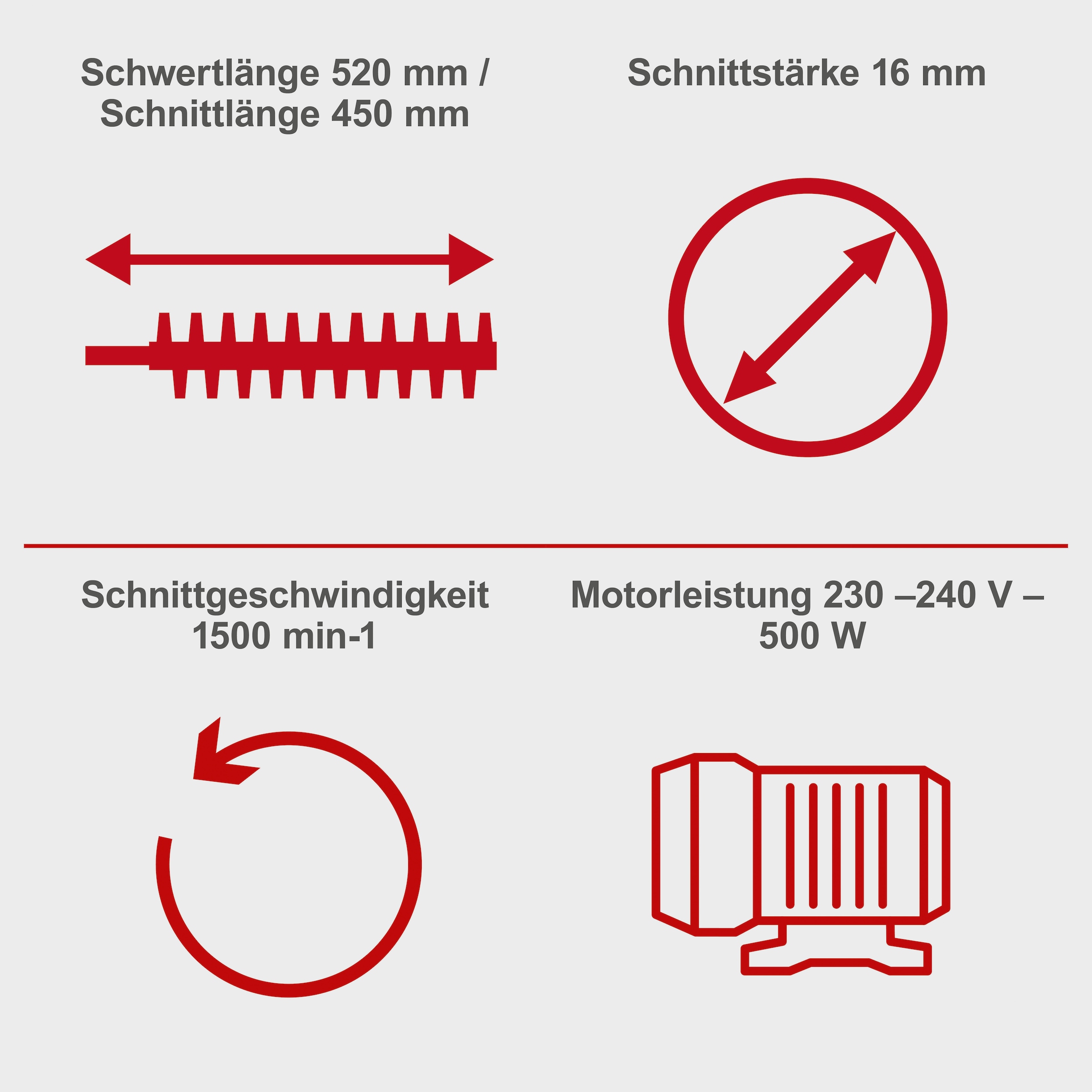 Scheppach Elektro-Heckenschere »Elektro-Teleskop- Heckenschere ETHT500«, 500 W